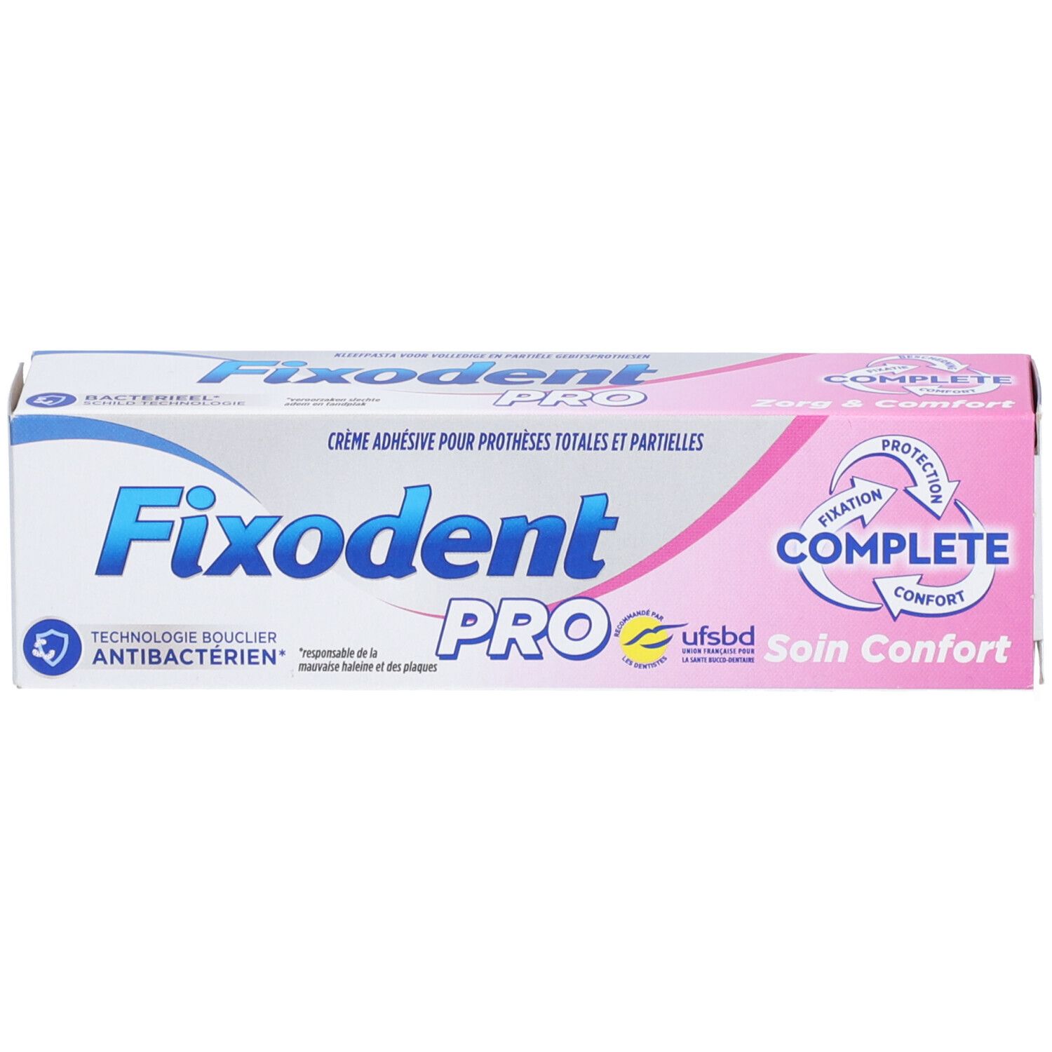 FIXODENT PRO SOIN CONFORT - Crème adhésive pour prothèse dentaire.  - tube 47 g