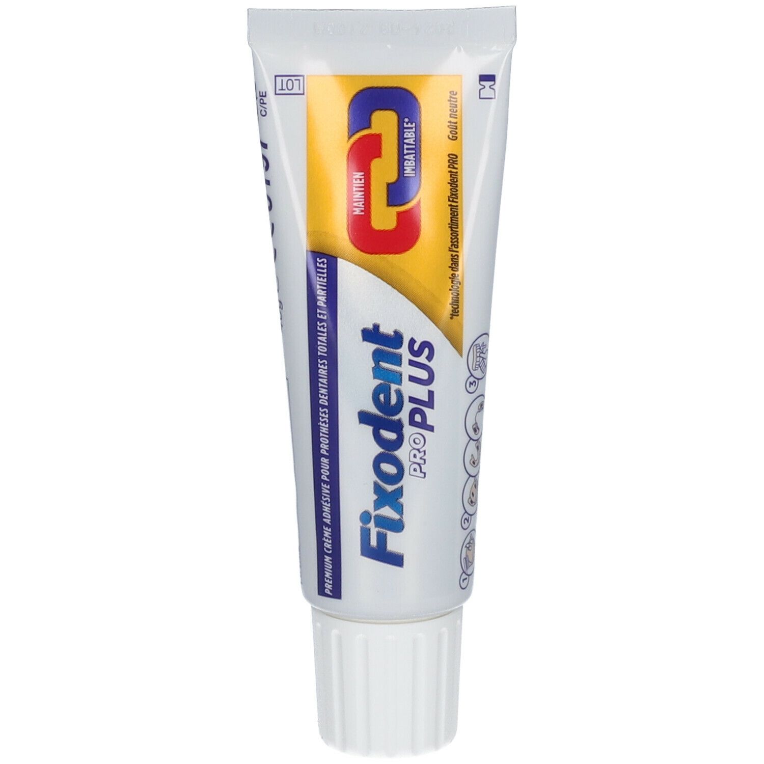 Fixodent Pro Plus Maintien Imbattable - Crème Adhésive Pour Prothèses Dentaires