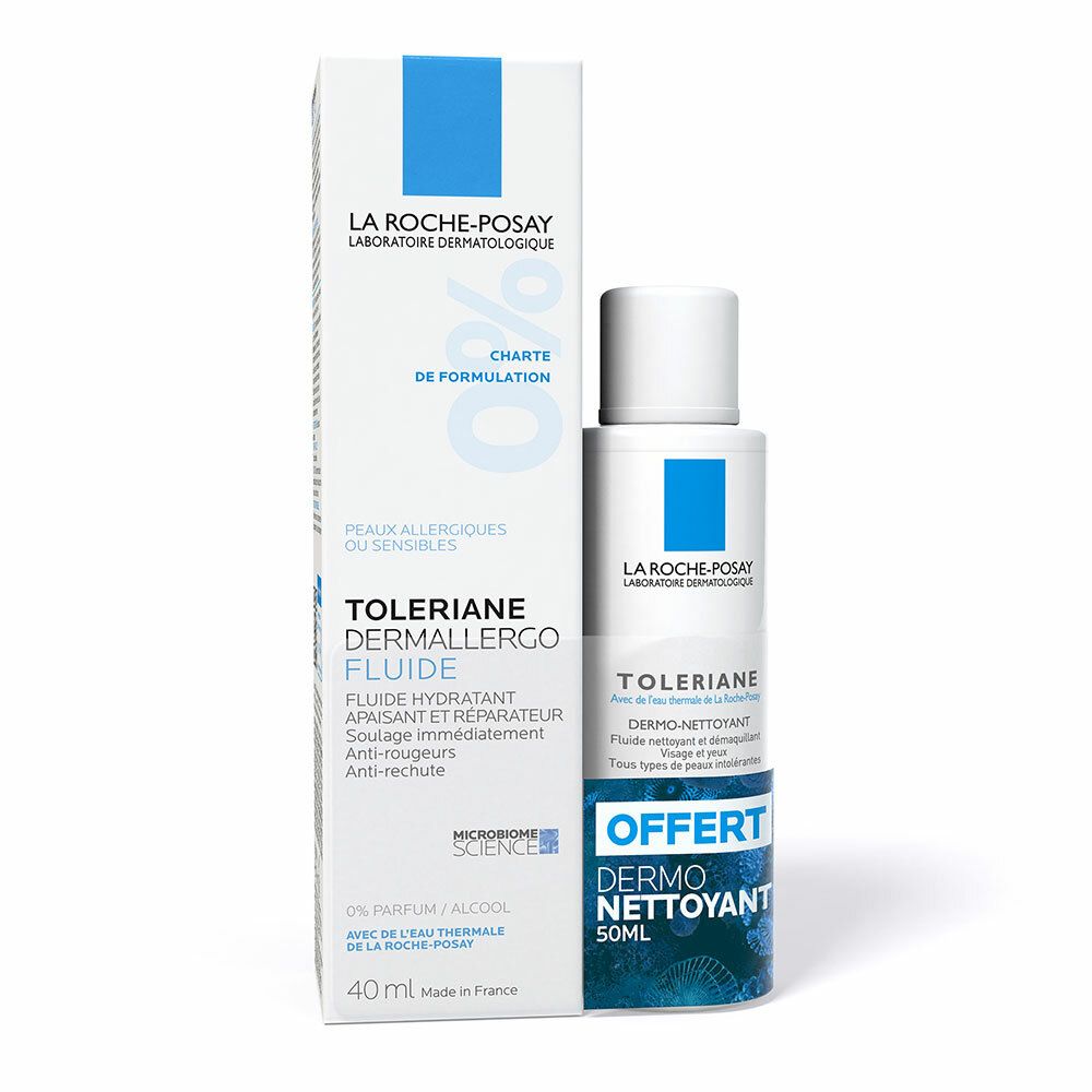 LA ROCHE POSAY TOLERIANE DERMALLERGO FLUIDE + FLUIDE DERMO-NETTOYANT