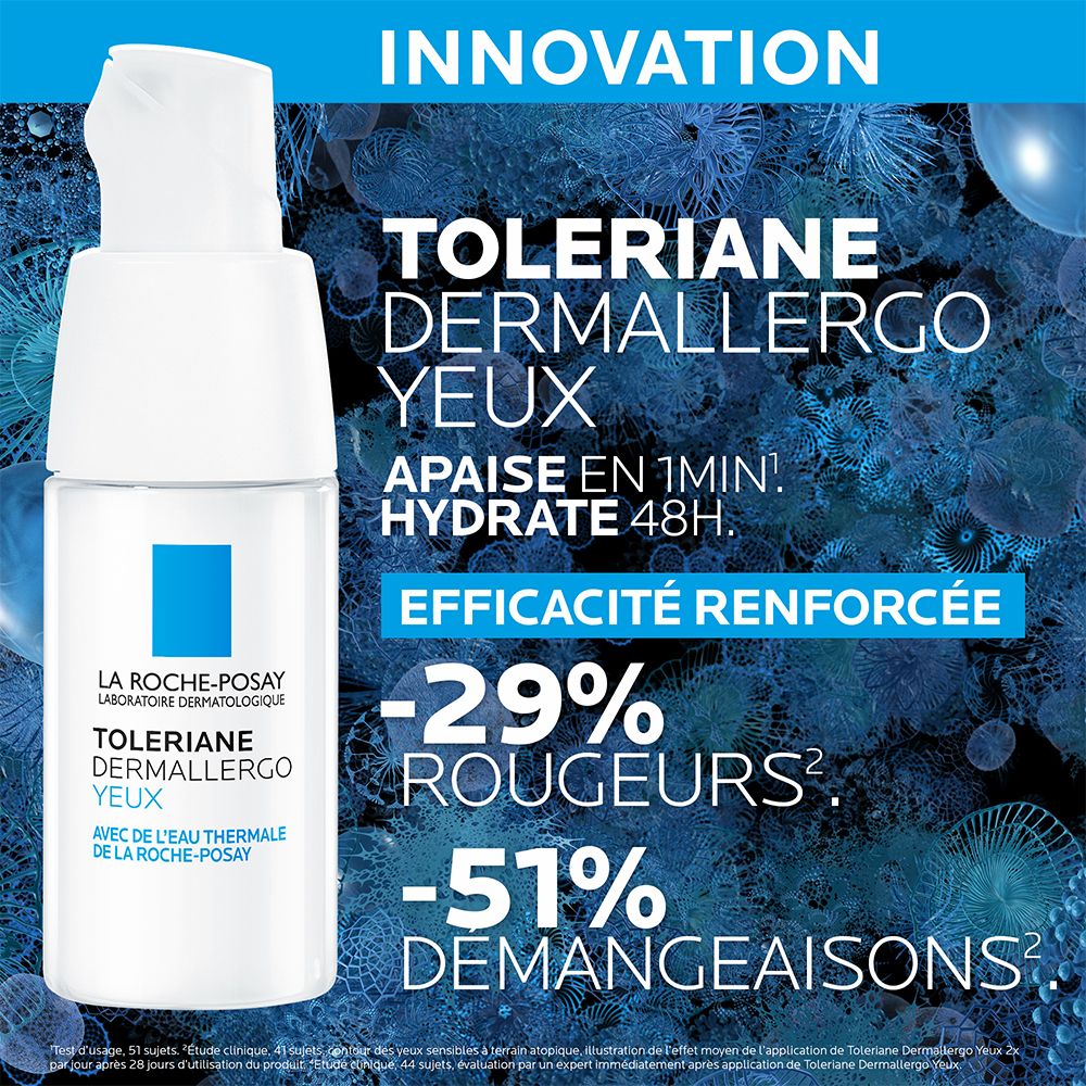 LA ROCHE POSAY TOLERIANE DERMALLERGO YEUX + FLUIDE DERMO-NETTOYANT