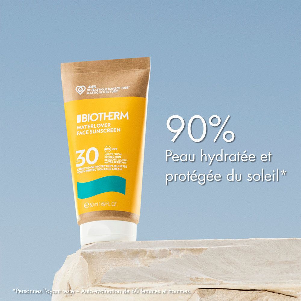 BIOTHERM WATERLOVER Crème Solaire Visage Anti-Âge SPF50+