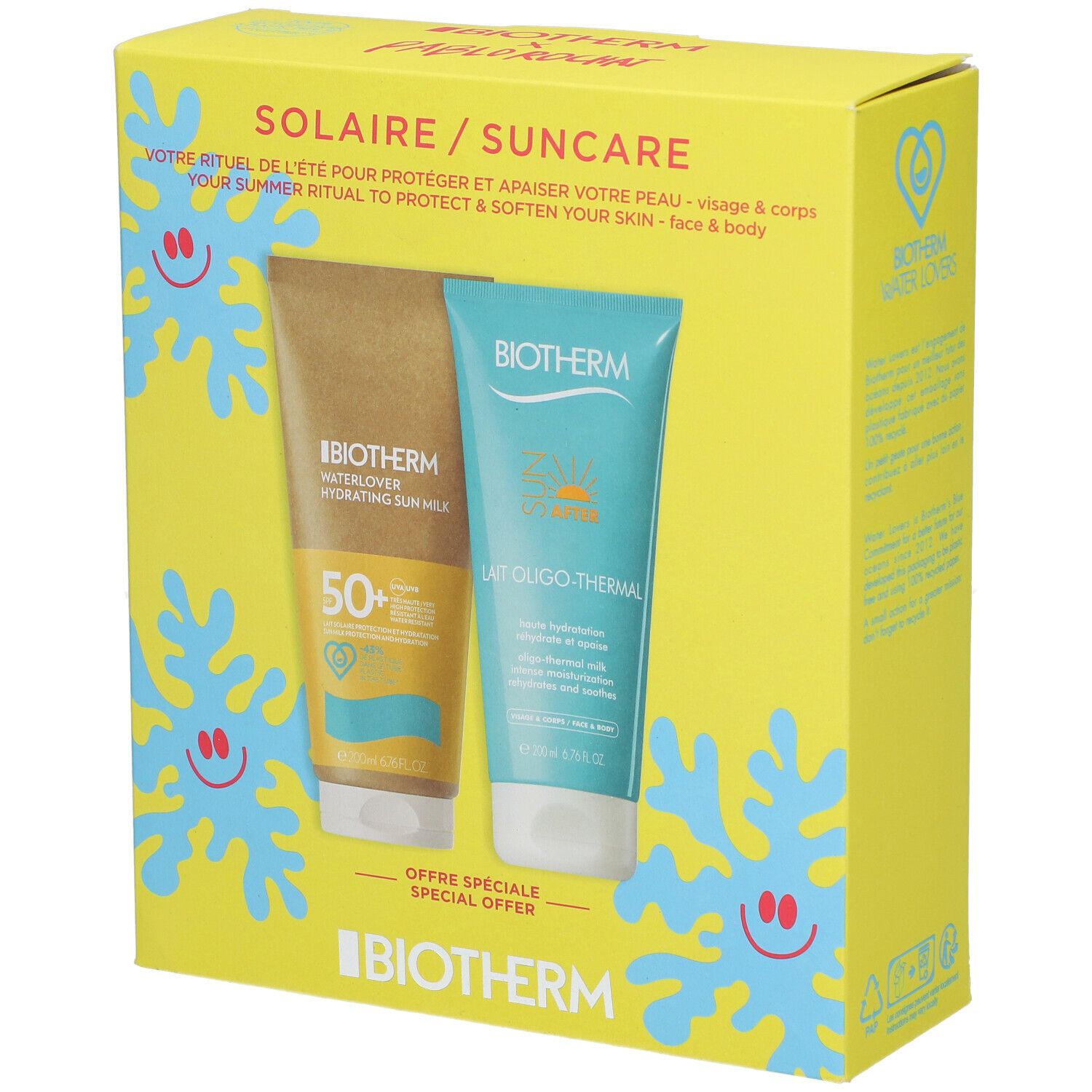 BIOTHERM Coffret Waterlover Lait Solaire Hydratant SPF50+