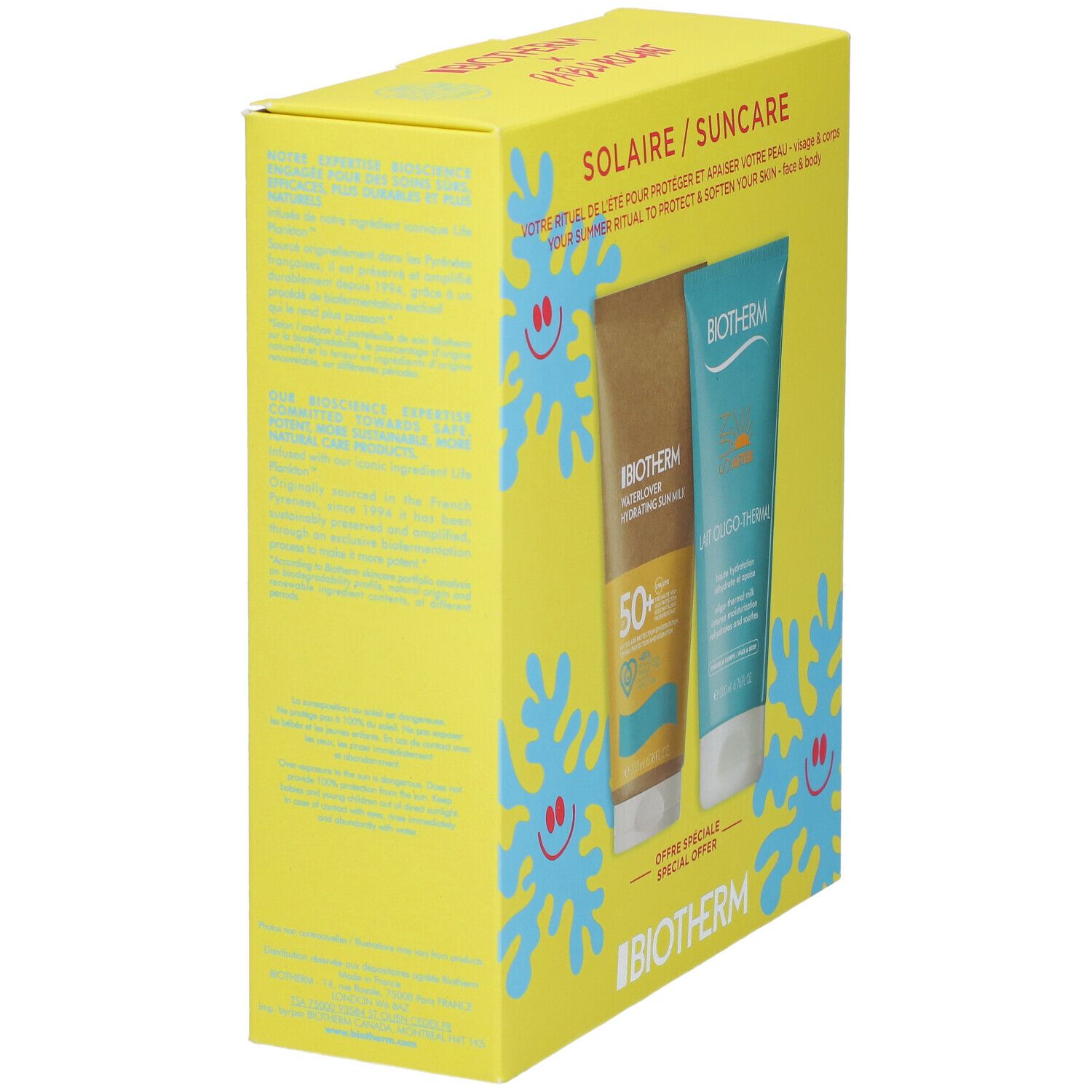 BIOTHERM Coffret Waterlover Lait Solaire Hydratant SPF50+