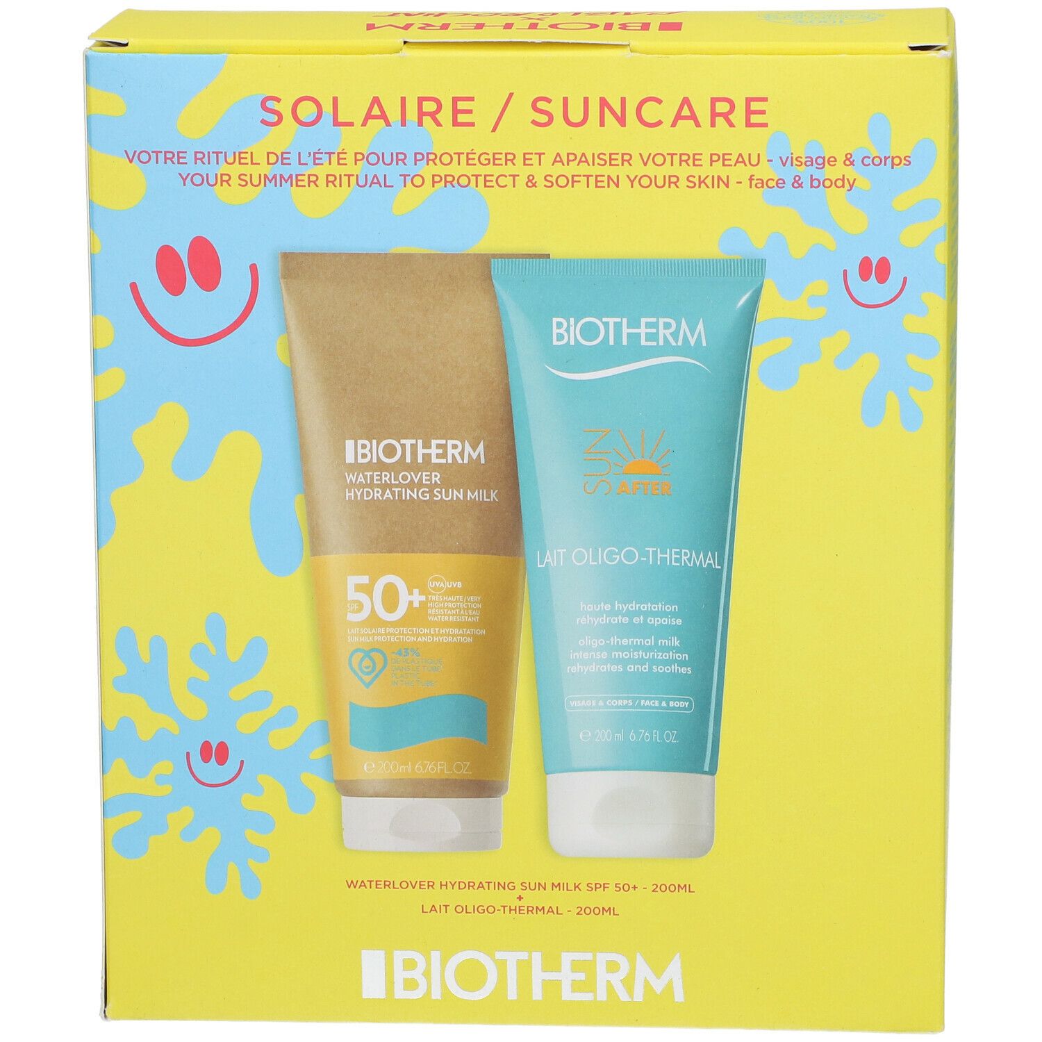 BIOTHERM Coffret Waterlover Lait Solaire Hydratant SPF50+