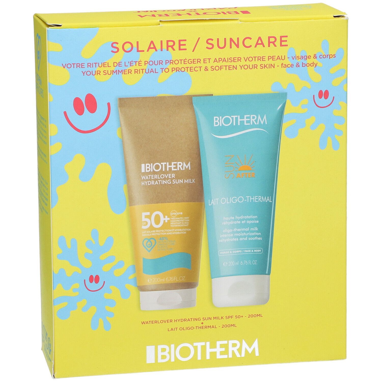 BIOTHERM Coffret Waterlover Lait Solaire Hydratant SPF50+