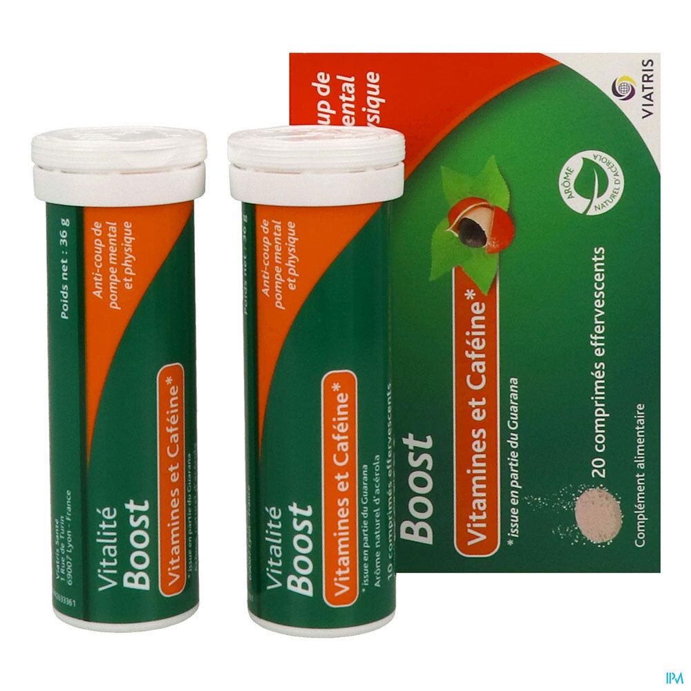 Vitalité Boost 20 Comprimés Effervescents
