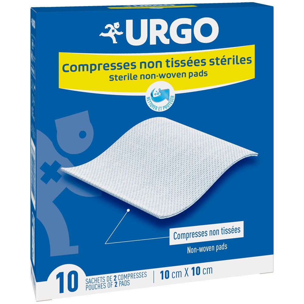 URGO Compresses stériles Non-tissées 10 cm x 10 cm