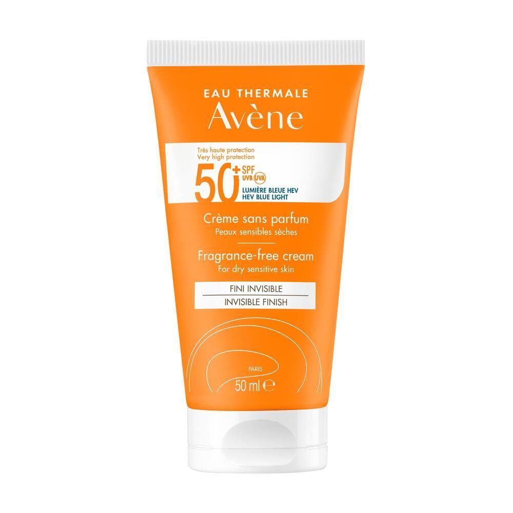 Avène Solaire - Crème Sans Parfum SPF50+ UVB UVA Lumière Bleue HEV