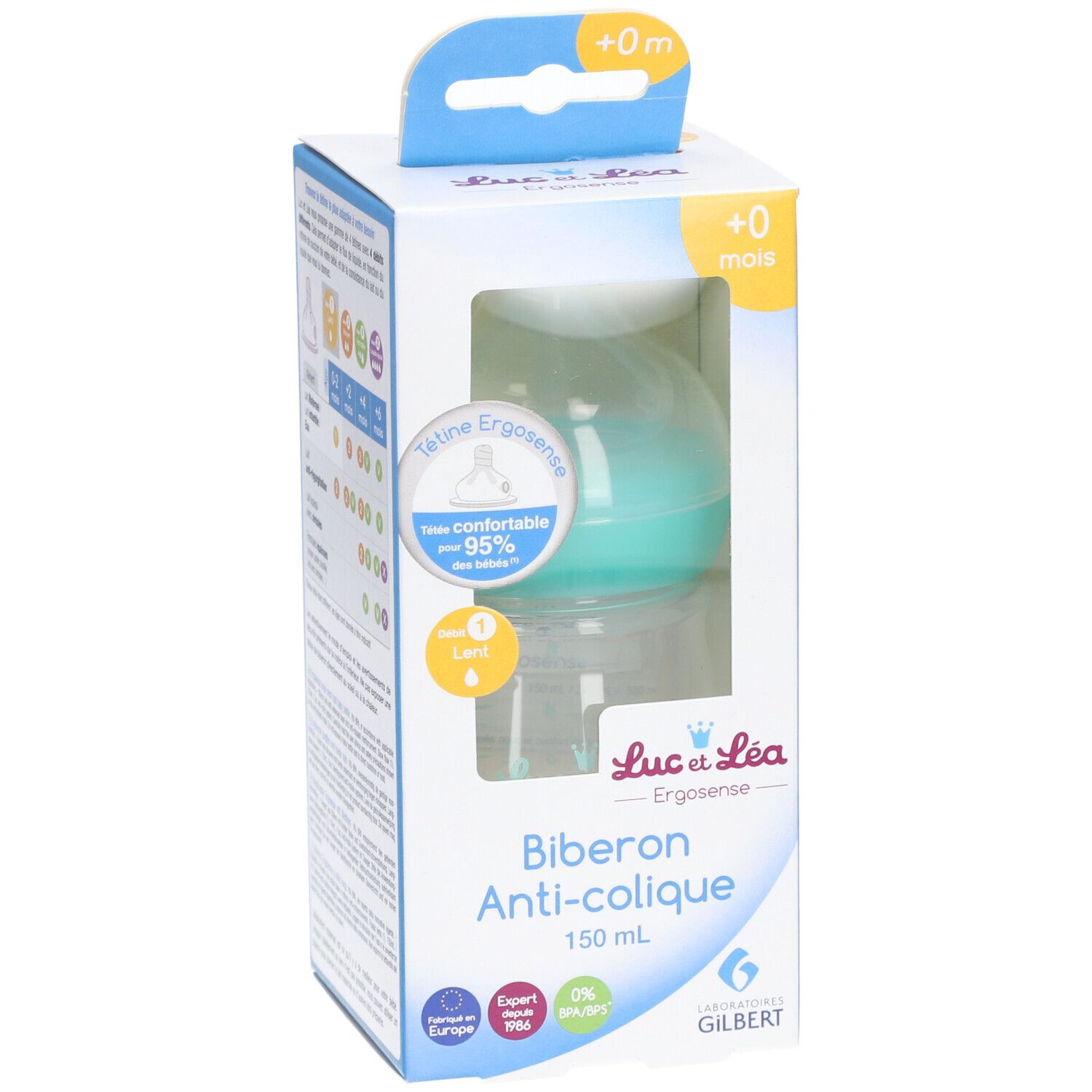 LUC ET LÉA Biberon anti-colique +0 mois