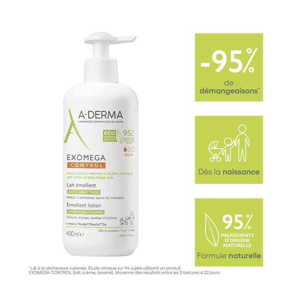 A-DERMA EXOMEGA CONTROL Lait émollient anti-grattage