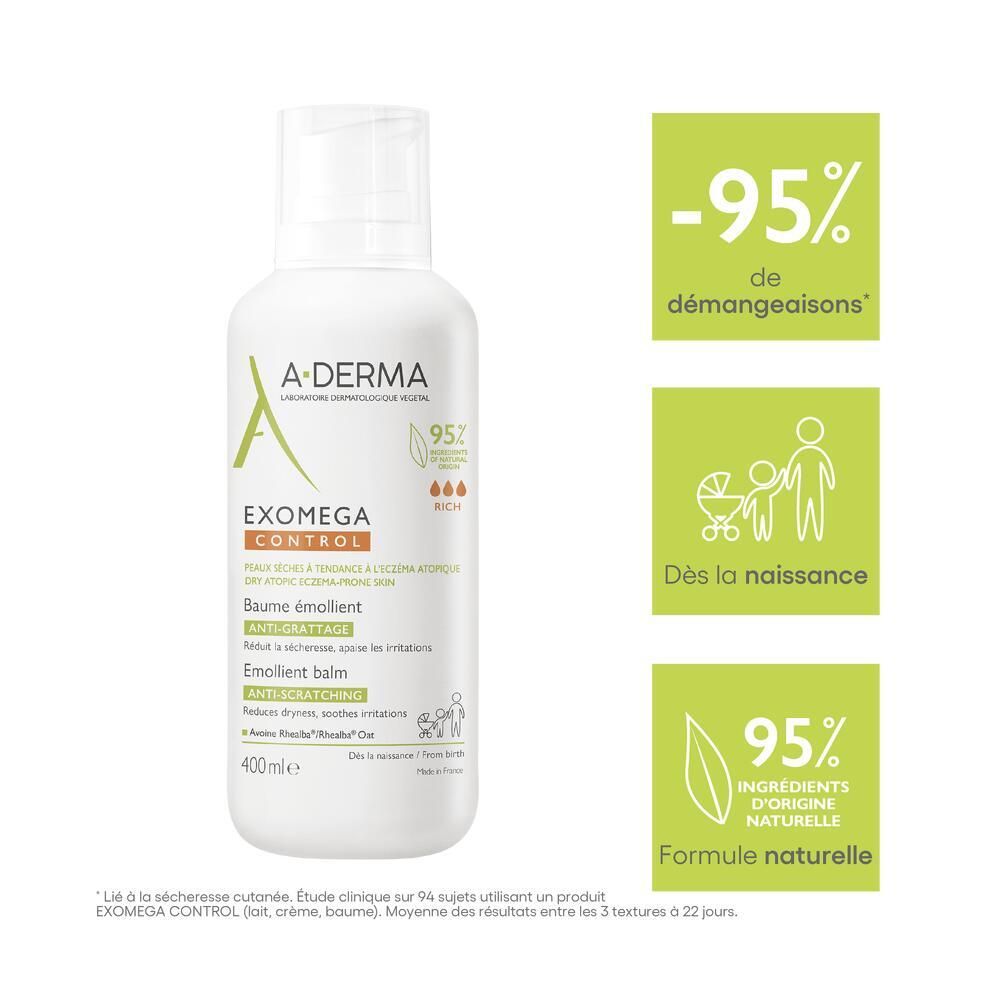 A-DERMA EXOMEGA CONTROL Baume émollient anti-grattage