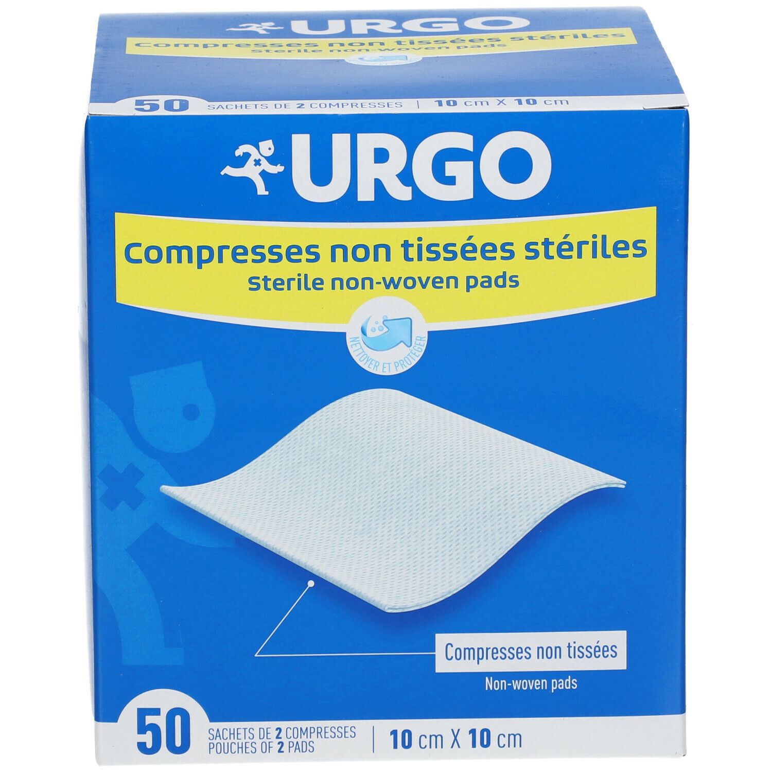 URGO Compresses stériles Non-tissées 10 cm x 10 cm