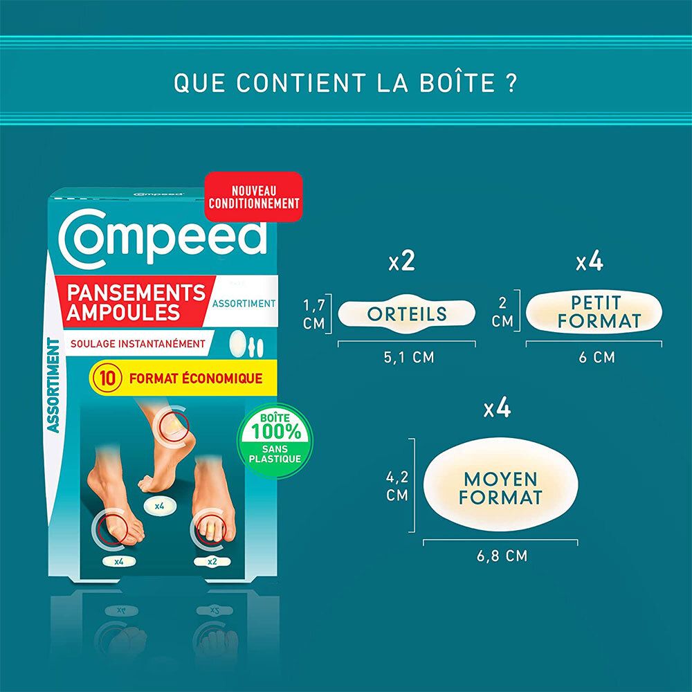 Compeed® - Assortiment Pansements Ampoules x10