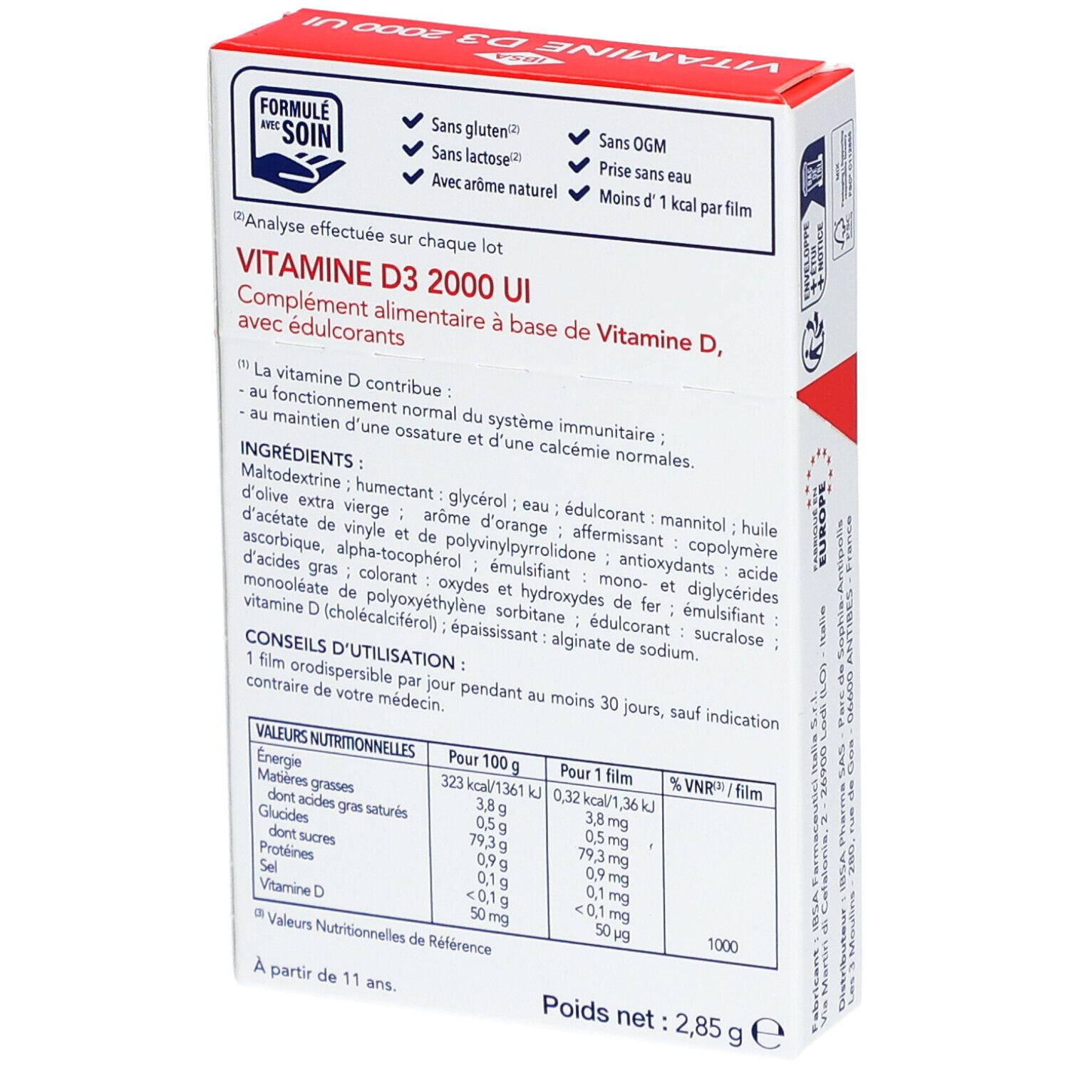 Vitamine D3 2000 UI
