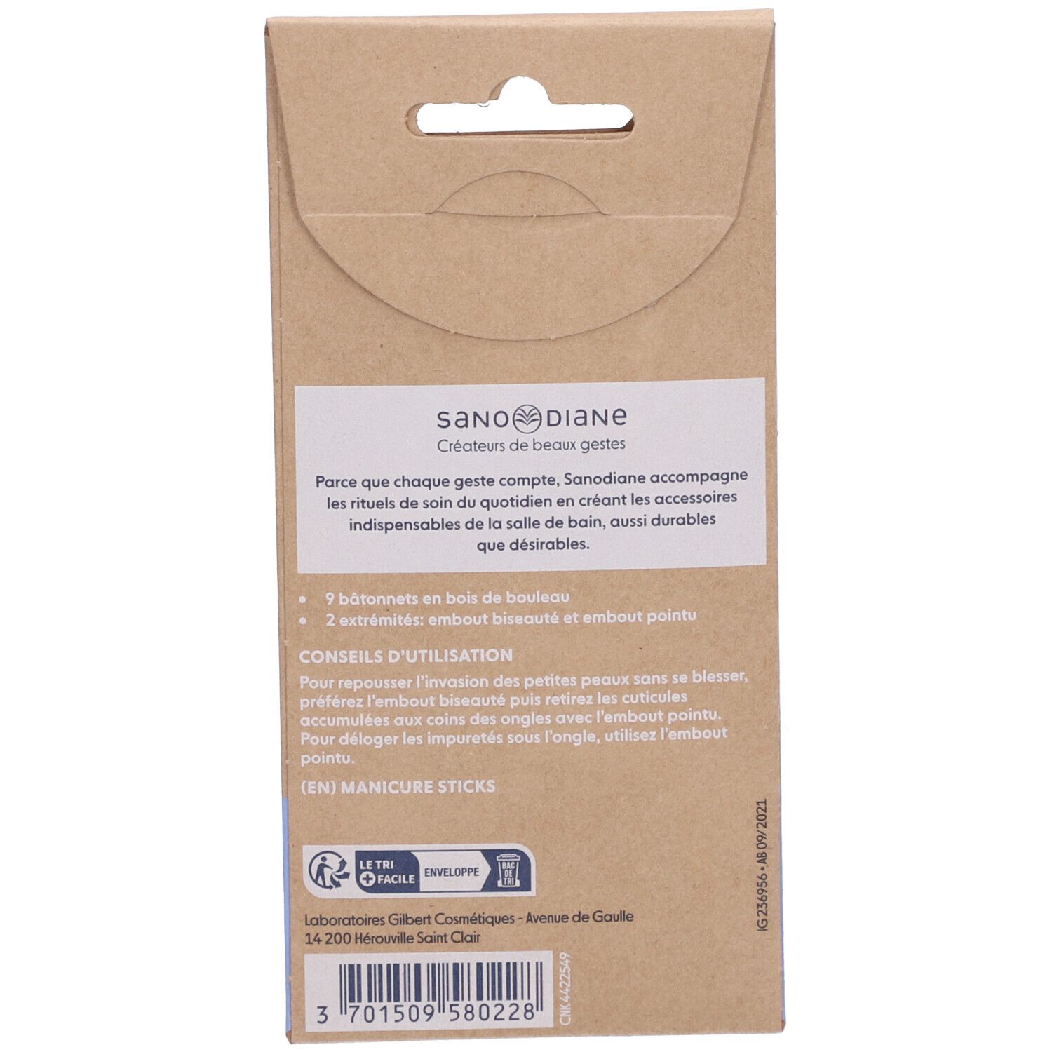 Sanodiane Bâtonnets à cuticules bois exotique