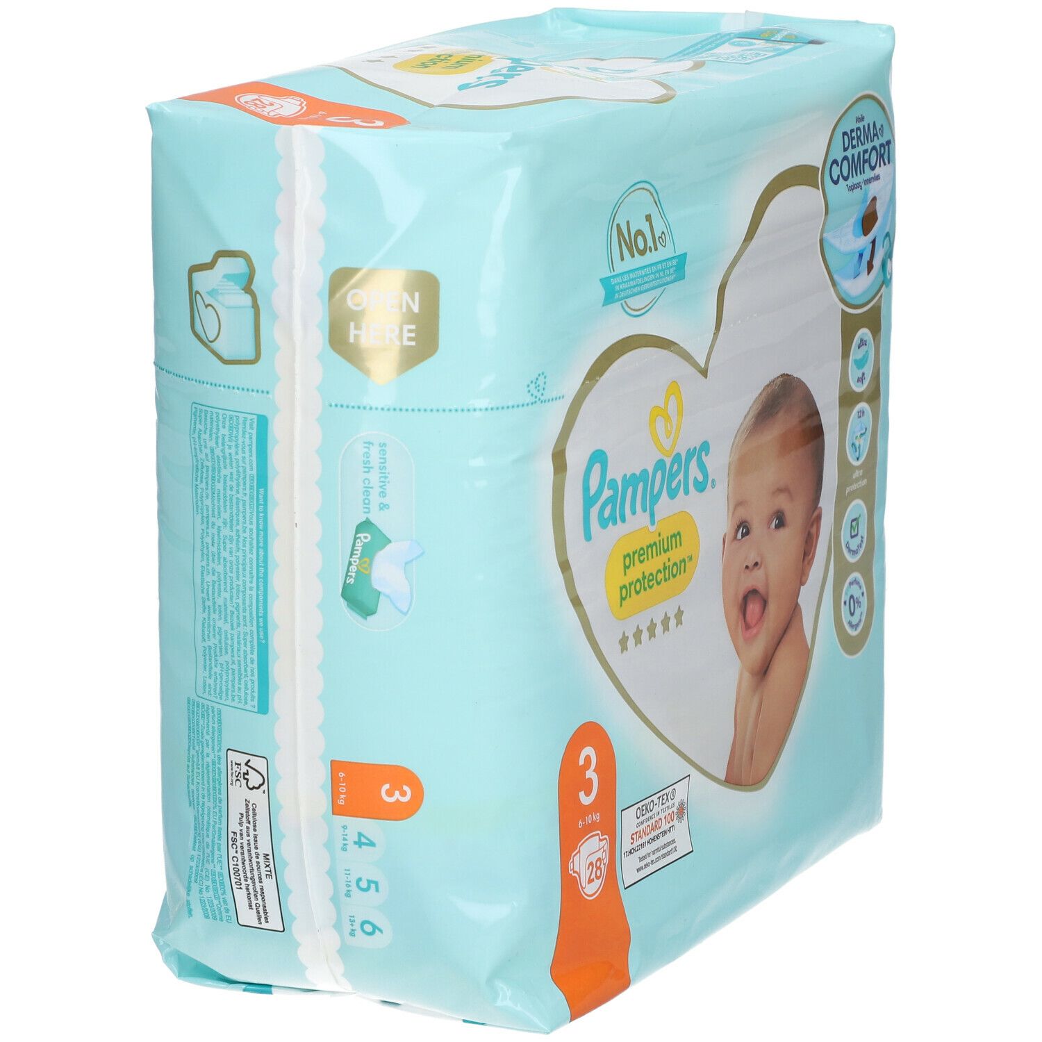 Pampers® Premium Protection™ Couche Taille 3, 6-10 kg
