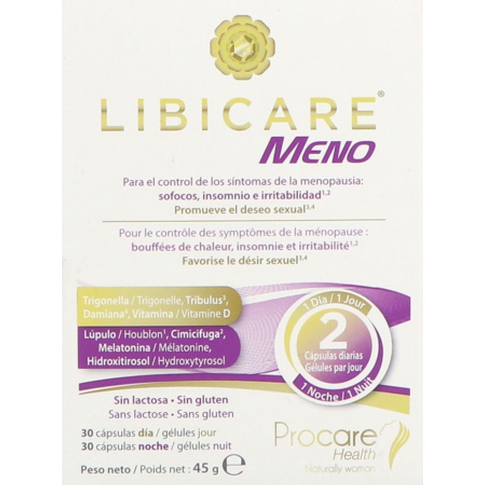 Libicare Meno, Gélule, complément alimentaire pour la ménopause, bt 60