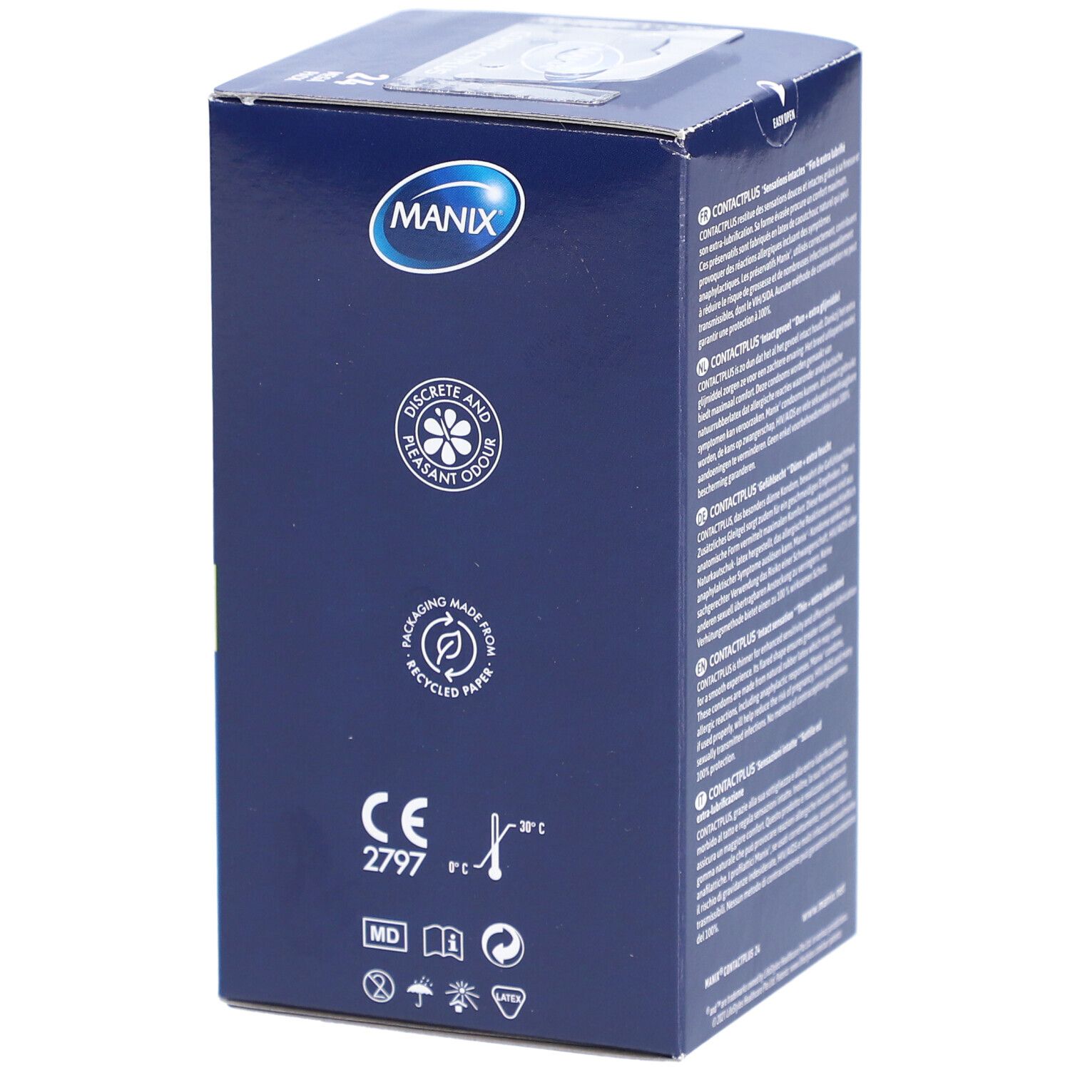 MANIX CONTACT PLUS - Préservatif ultrafin, extralubrifié, avec réservoir. (ref. 300394) -