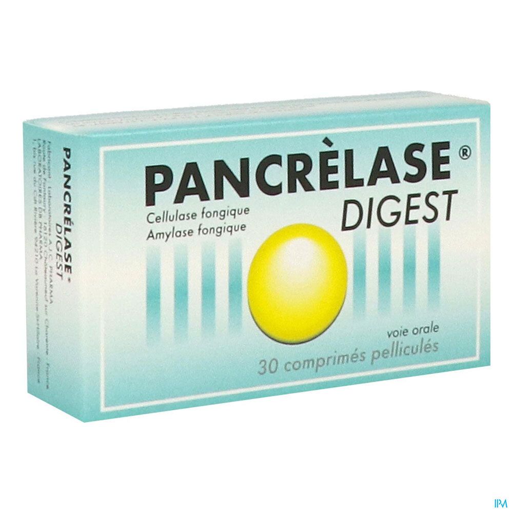Pancrélase Digest, Comprimé, complément alimentaire à base d'enzymes amylase et cellulase,