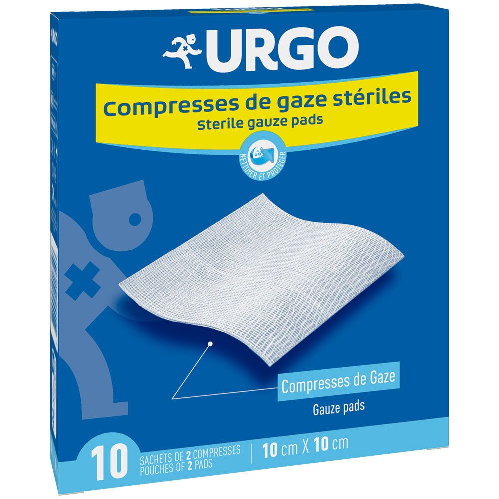 URGO Compresses stériles de gaze 10 cm x 10 cm