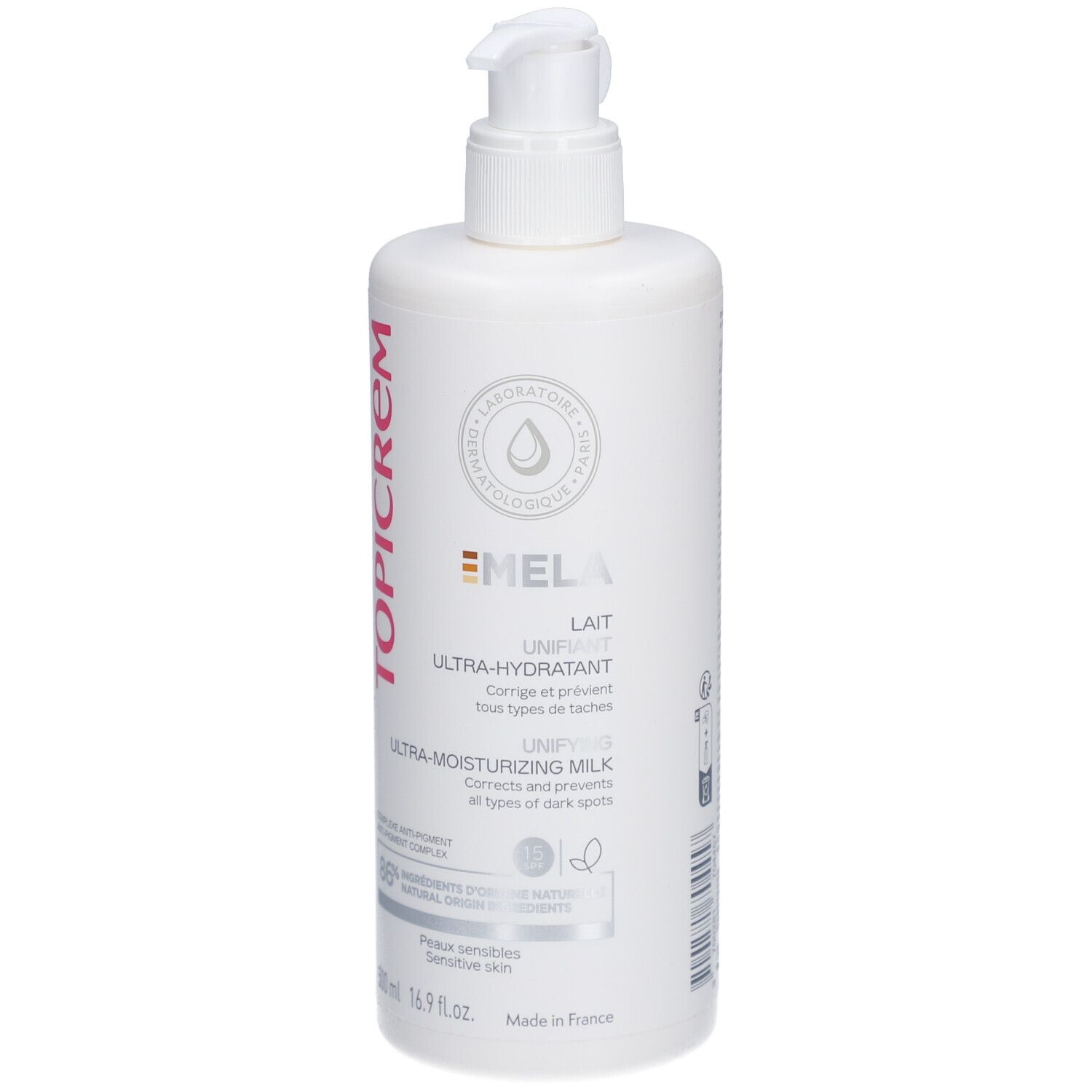 TOPICREM MELA Lait Unifiant Ultra-Hydratant SPF 15