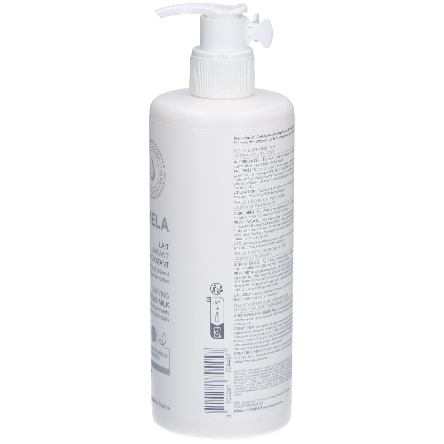 TOPICREM MELA Lait Unifiant Ultra-Hydratant SPF 15