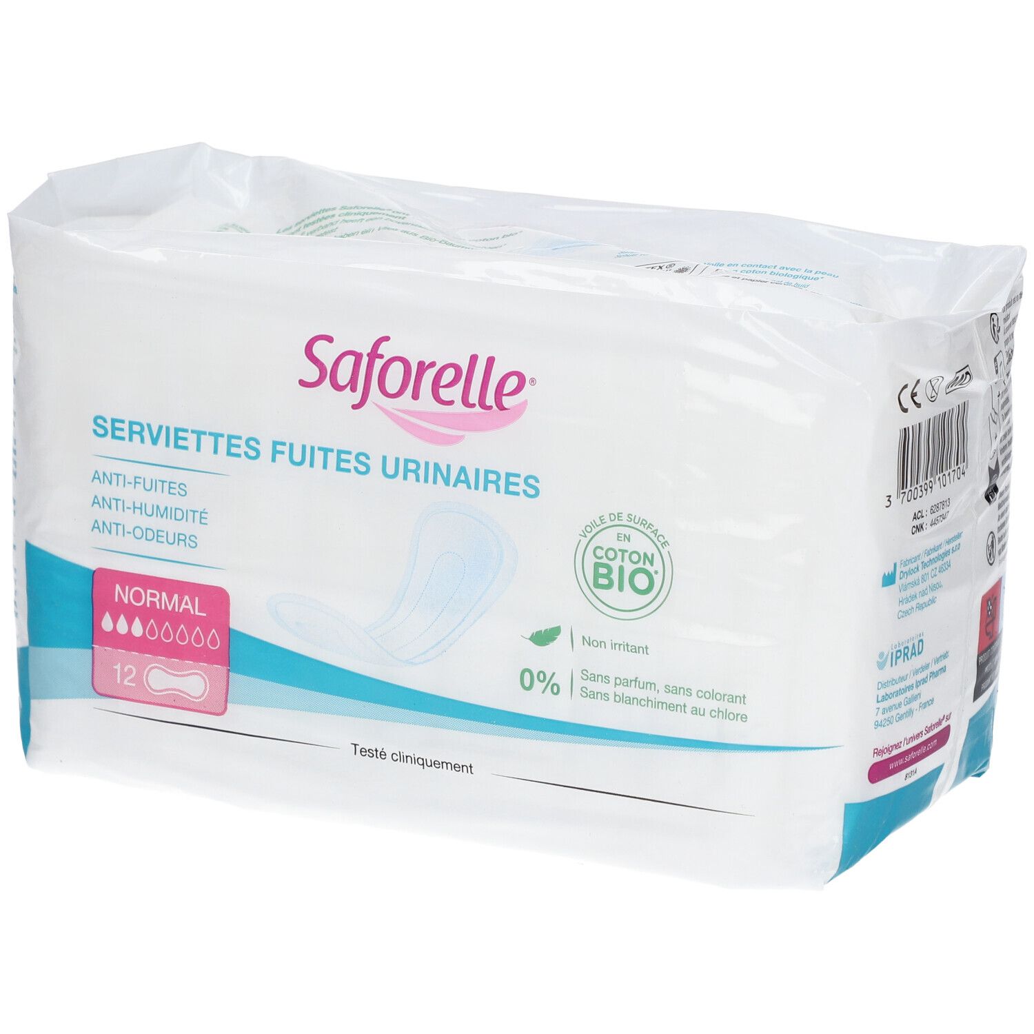 Saforelle® Serviettes Fuites Urinaires BIO Normal