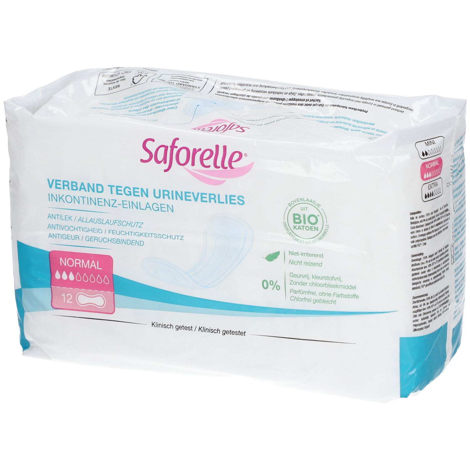 Saforelle® Serviettes Fuites Urinaires BIO Normal