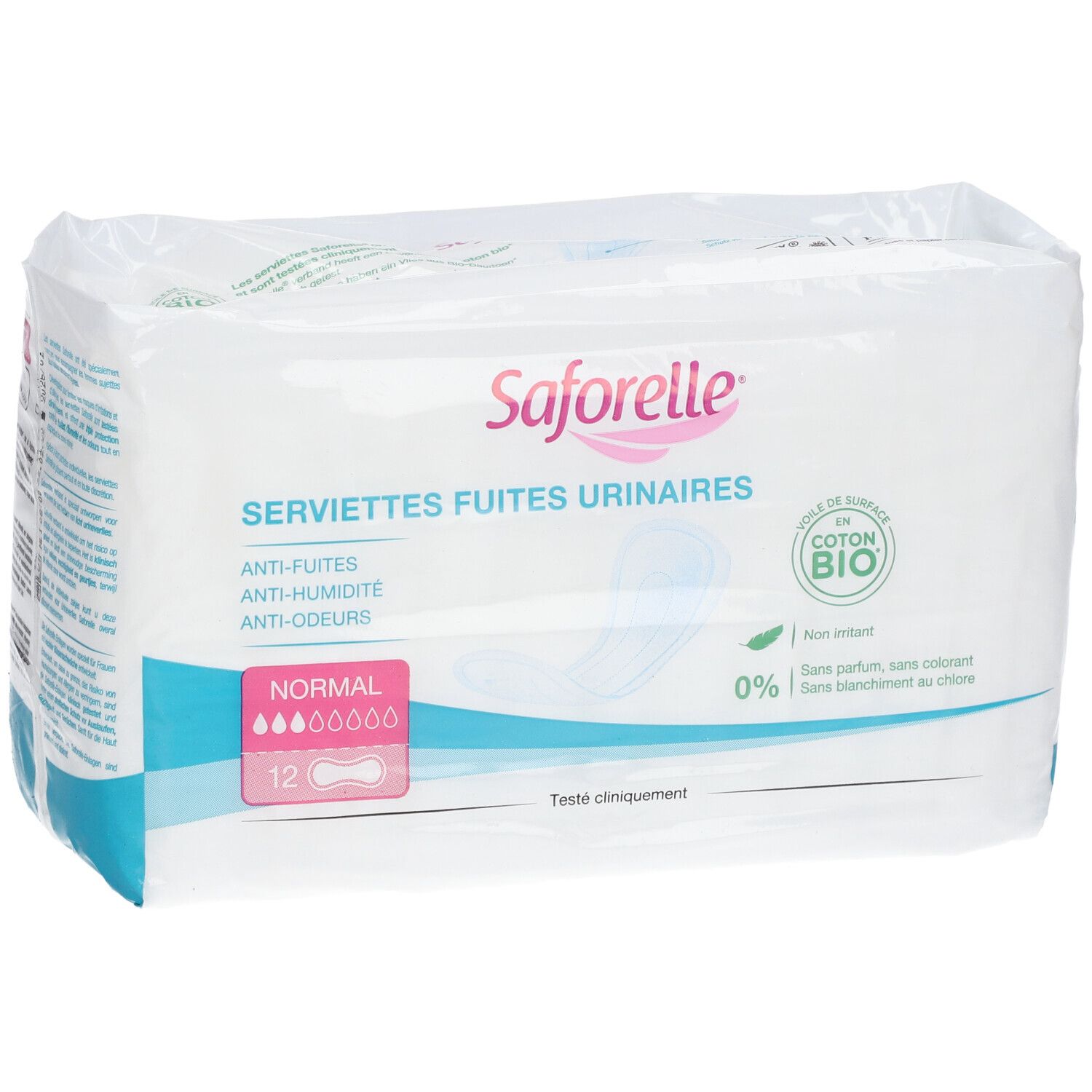 Saforelle® Serviettes Fuites Urinaires BIO Normal