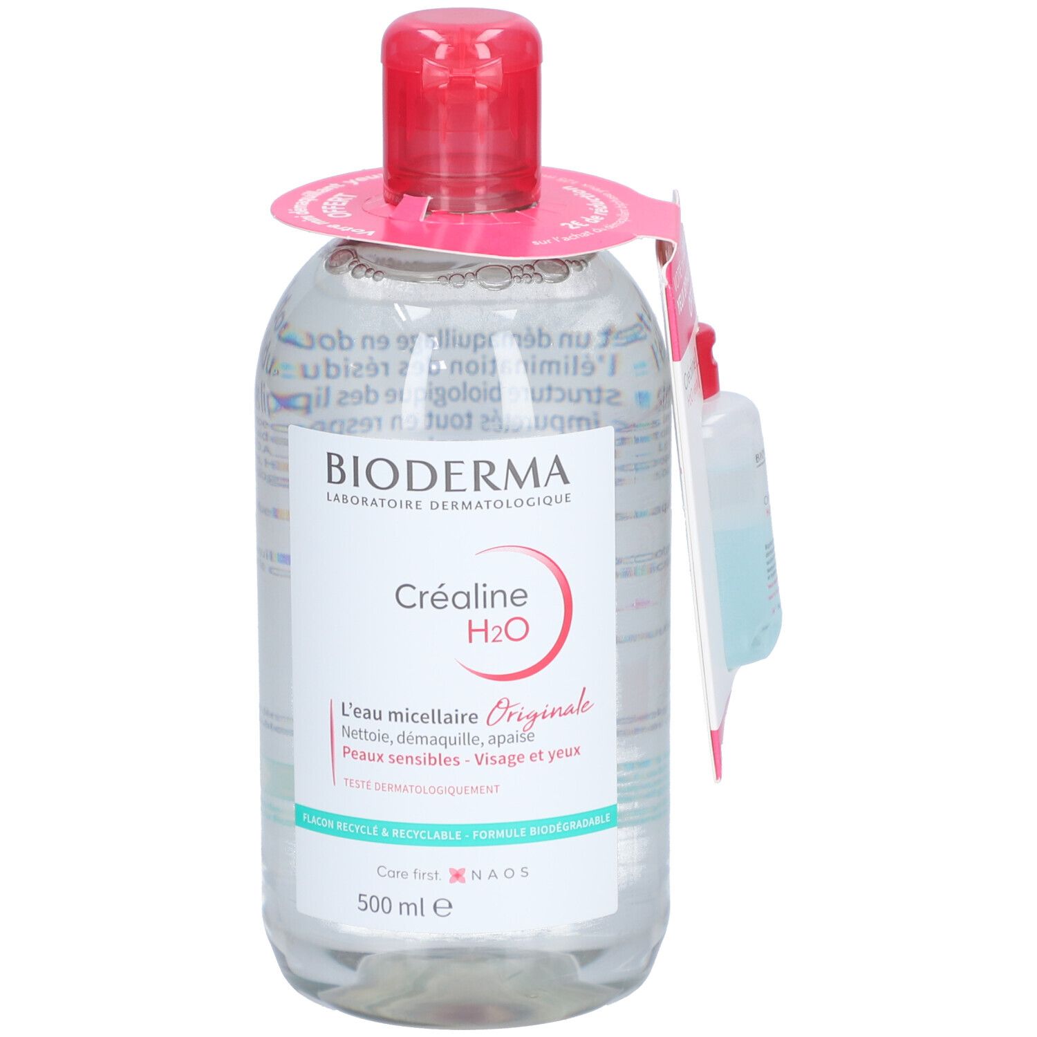 BIODERMA Créaline H2O Eau micellaire nettoyante apaisante sans parfum