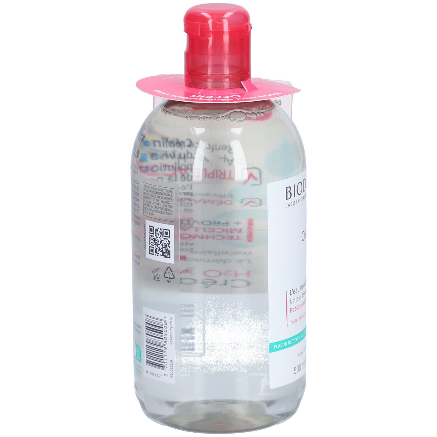 BIODERMA Créaline H2O Eau micellaire nettoyante apaisante sans parfum