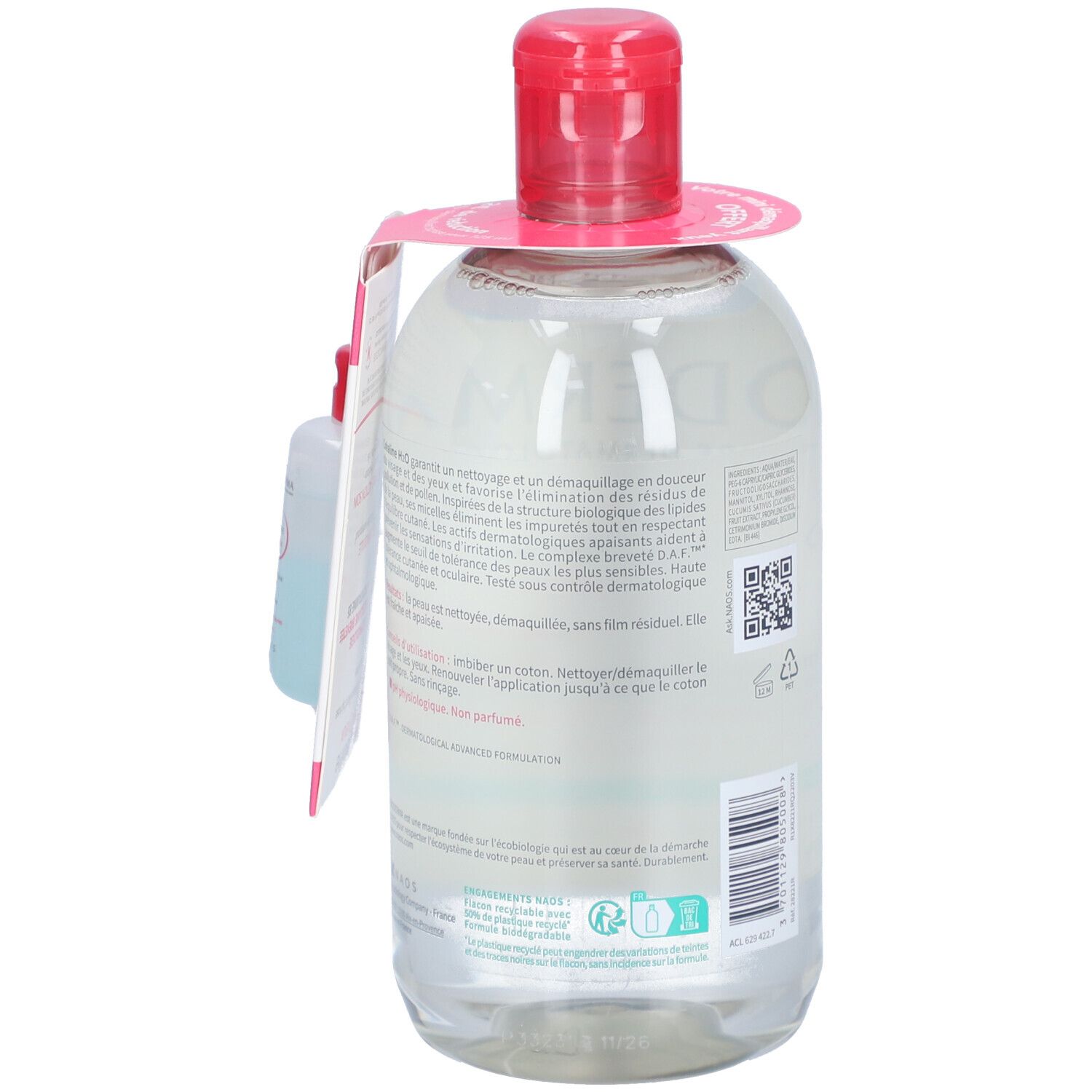 BIODERMA Créaline H2O Eau micellaire nettoyante apaisante sans parfum