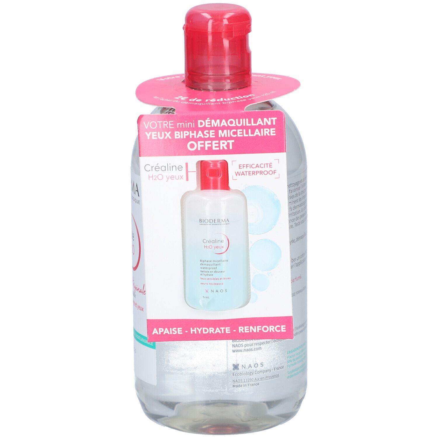 BIODERMA Créaline H2O Eau micellaire nettoyante apaisante sans parfum