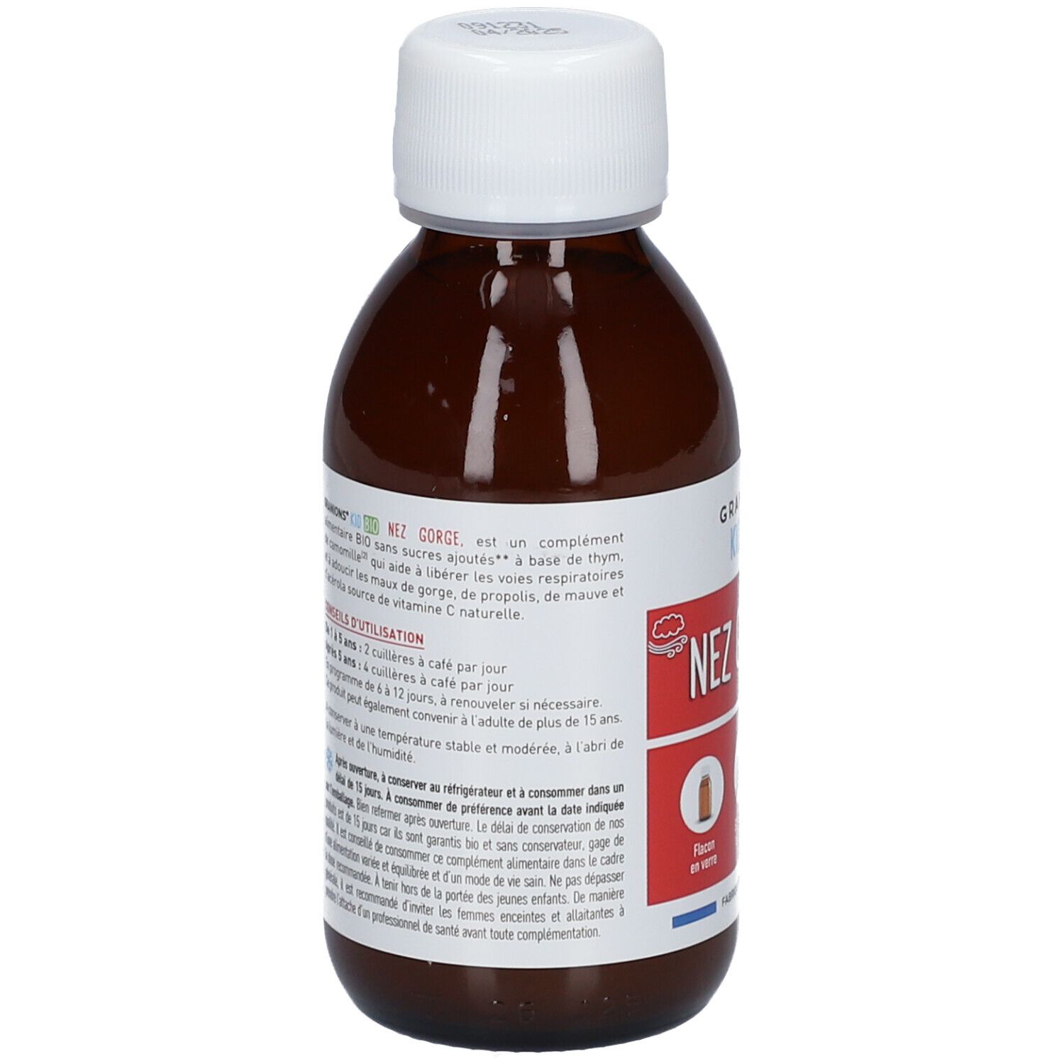 GRANIONS® Kid Bio Nez Gorge - Sirop Aux Plantes Goût Fraise
