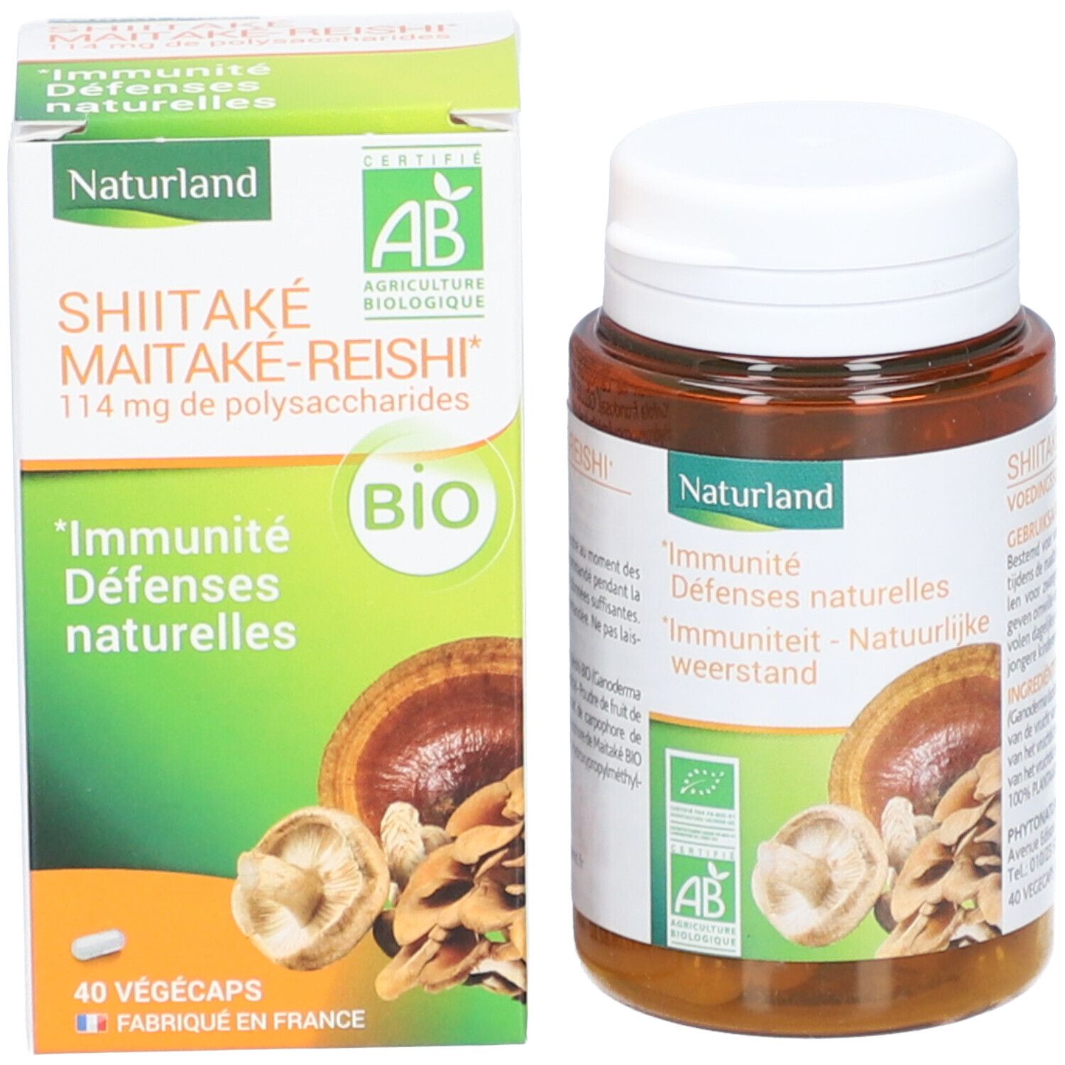 Naturland Shiitaké Maitaké-Reishi* Bio - Végécaps