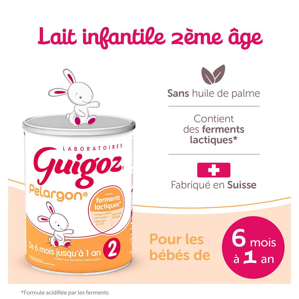 GUIGOZ® Pelargon® 2 Lait 2ème âge