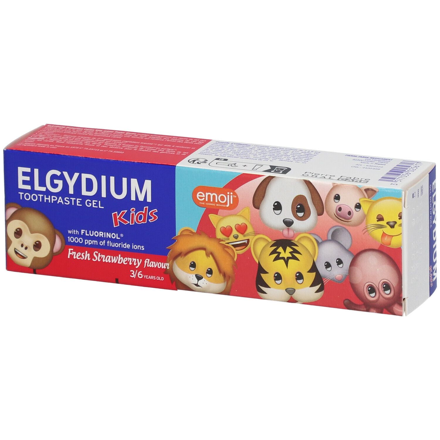 ELGYDIUM KIDS Gel Dentifrice Emoji Arôme Fraise Givrée 3-6 ans
