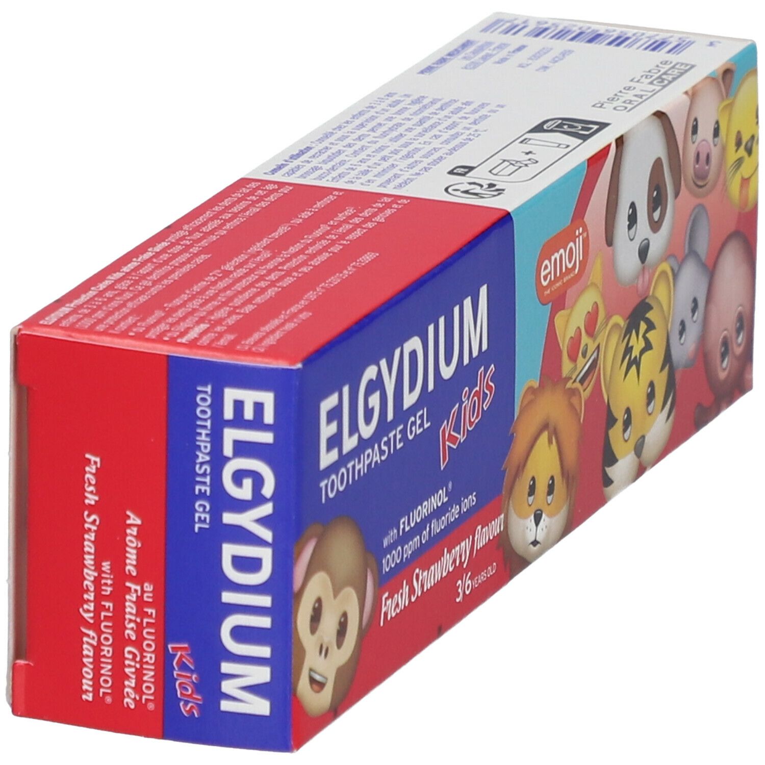 ELGYDIUM KIDS Gel Dentifrice Emoji Arôme Fraise Givrée 3-6 ans