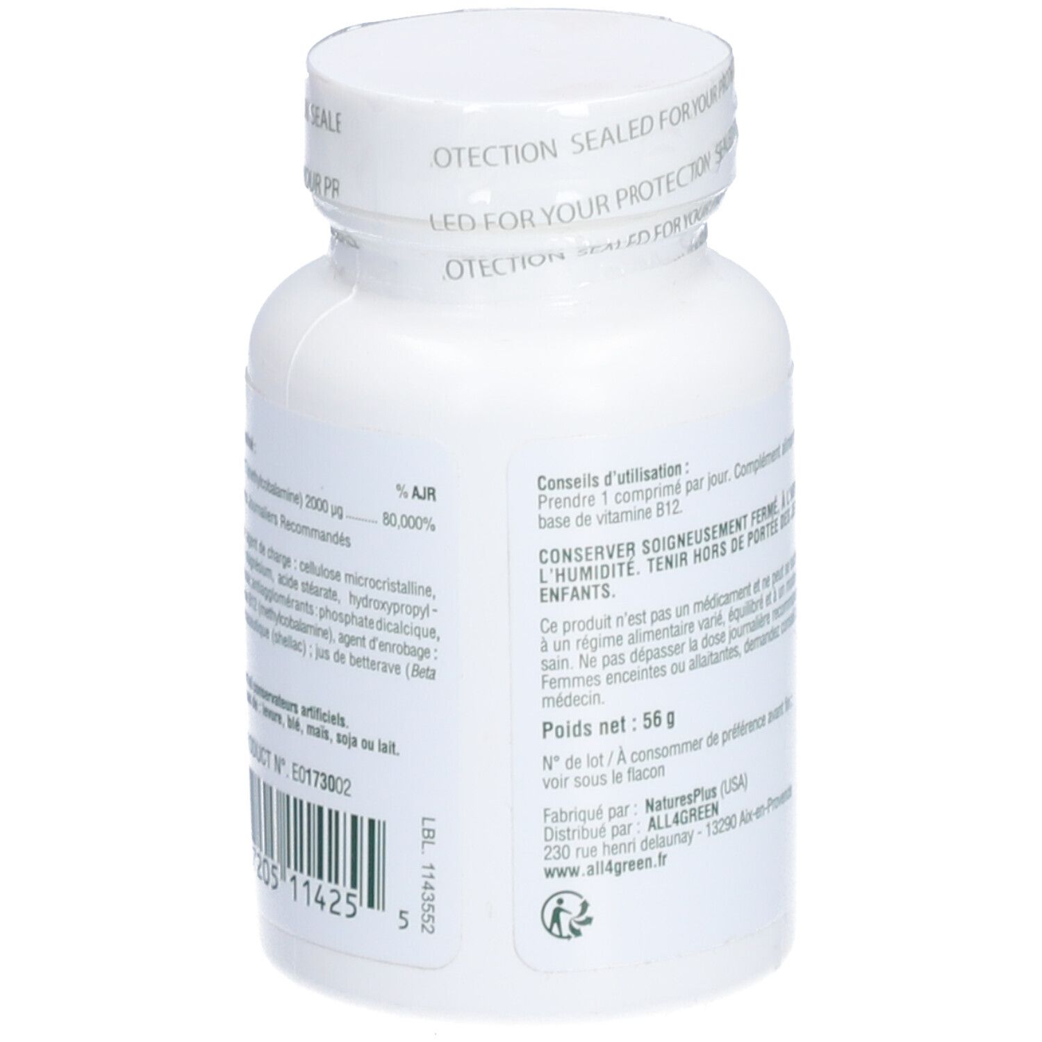 NATURESPLUS® Vitamine B12 2000 µg Libération prolongée
