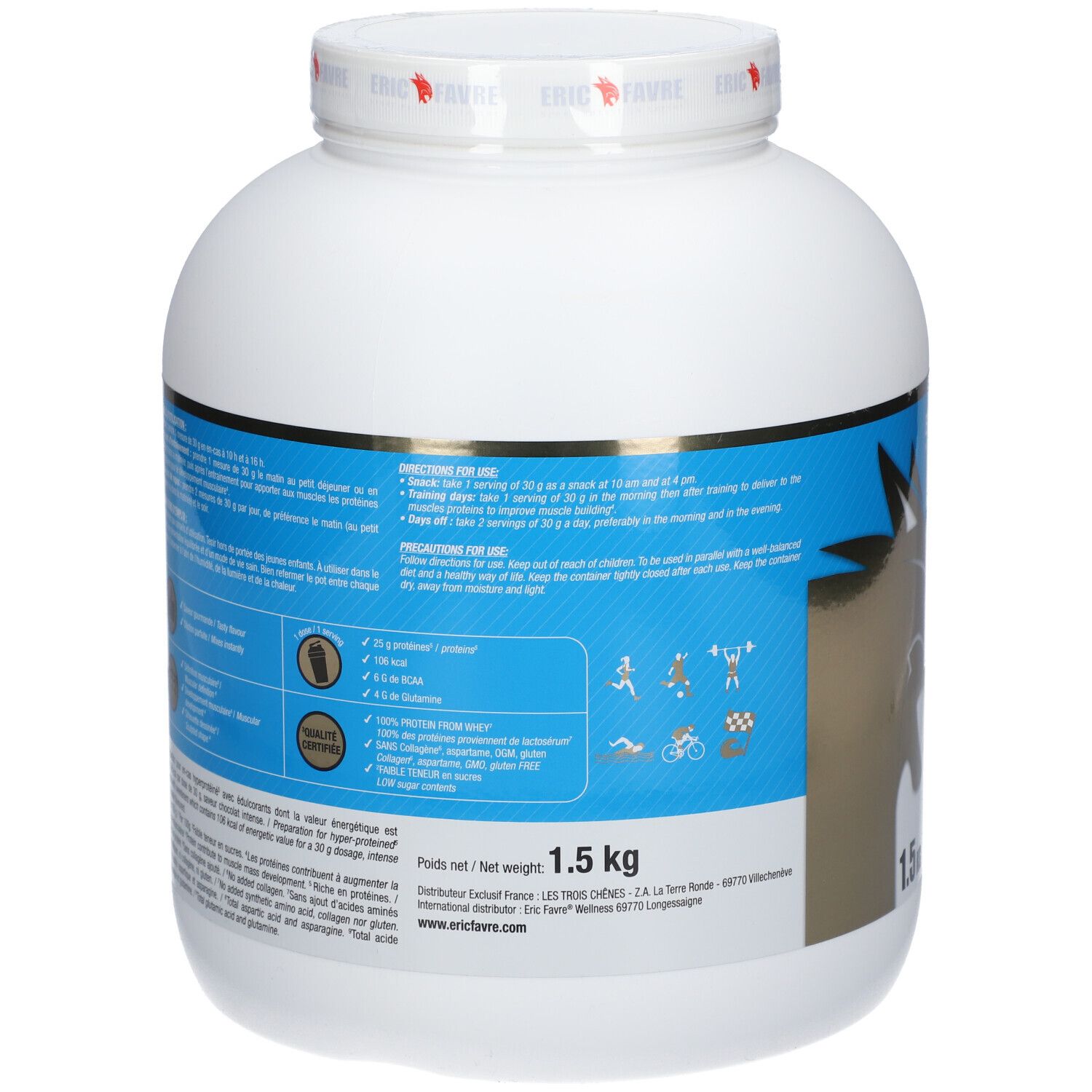 ERIC FAVRE Iso Zero 100% Whey Protéine Choco Intense