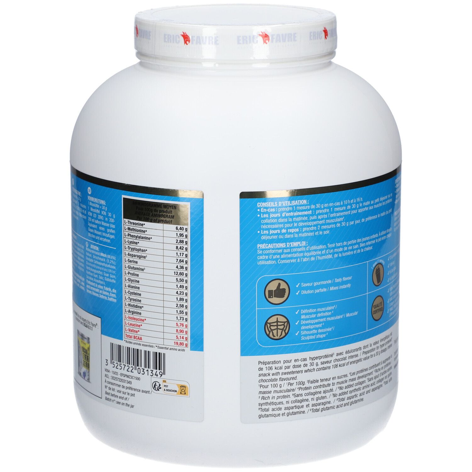 ERIC FAVRE Iso Zero 100% Whey Protéine Choco Intense
