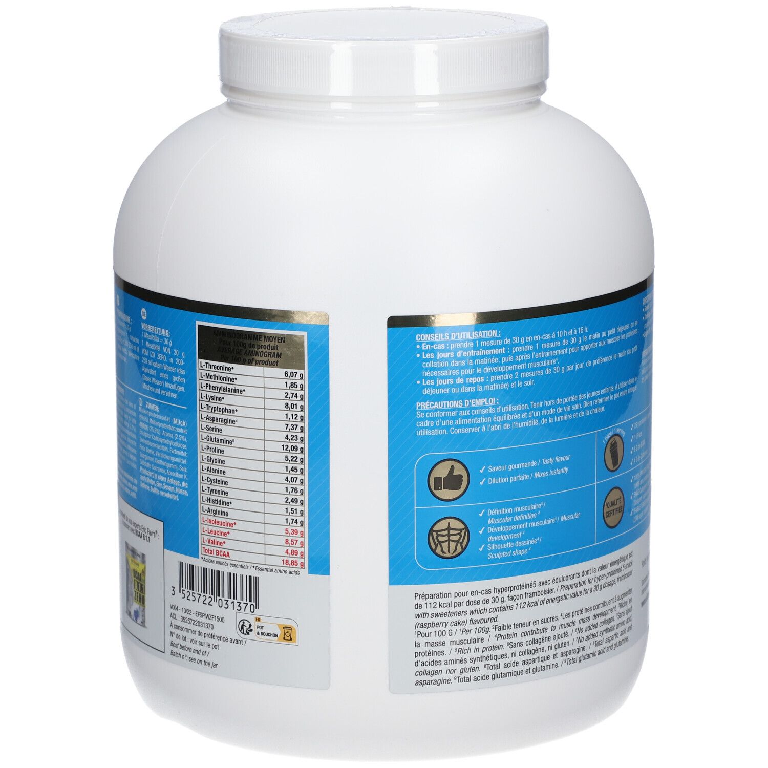 ERIC FAVRE Iso Zero 100% Whey Protéine Saveur Framboisier