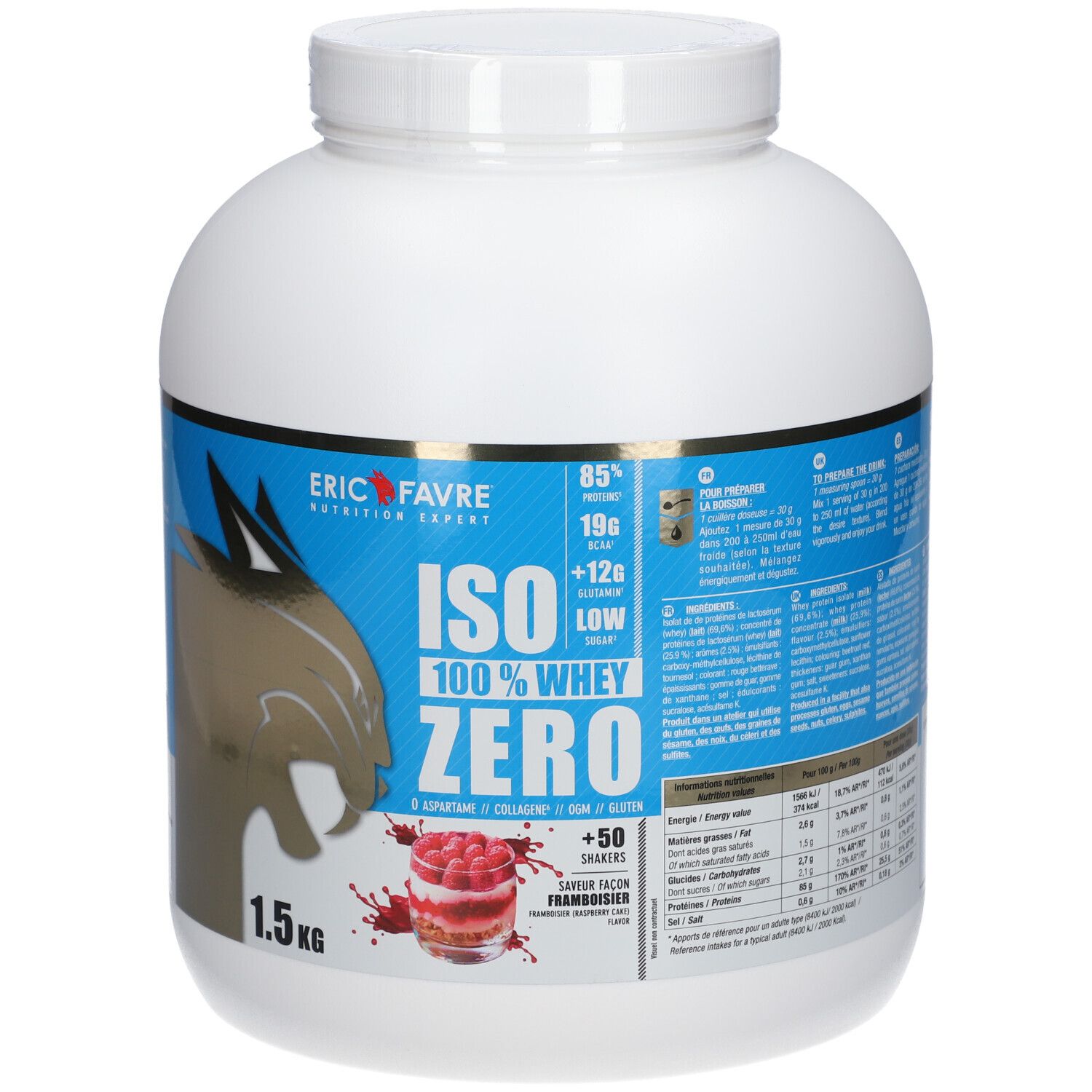 ERIC FAVRE Iso Zero 100% Whey Protéine Saveur Framboisier