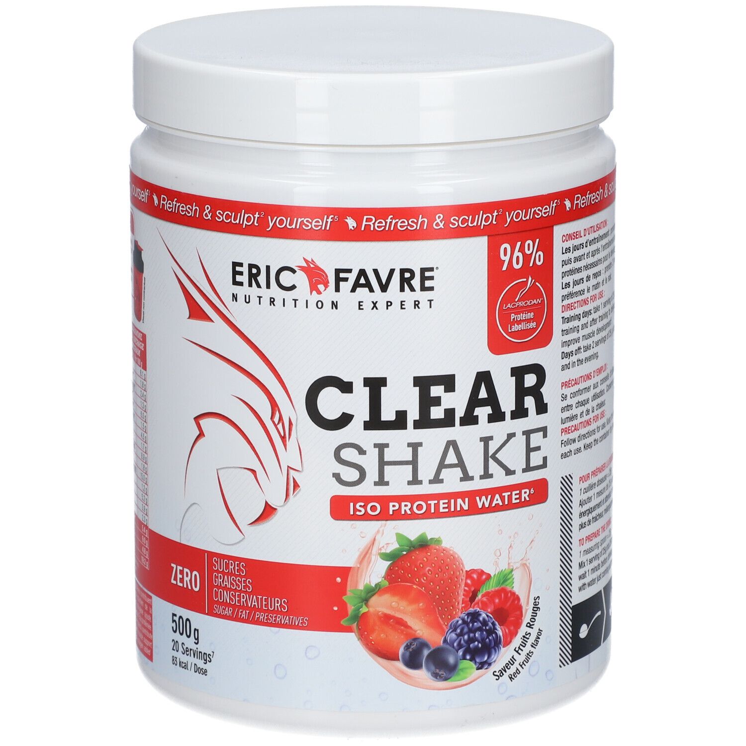 ERIC FAVRE Clear Shake - Iso Protein Water Saveur Fruits Rouges