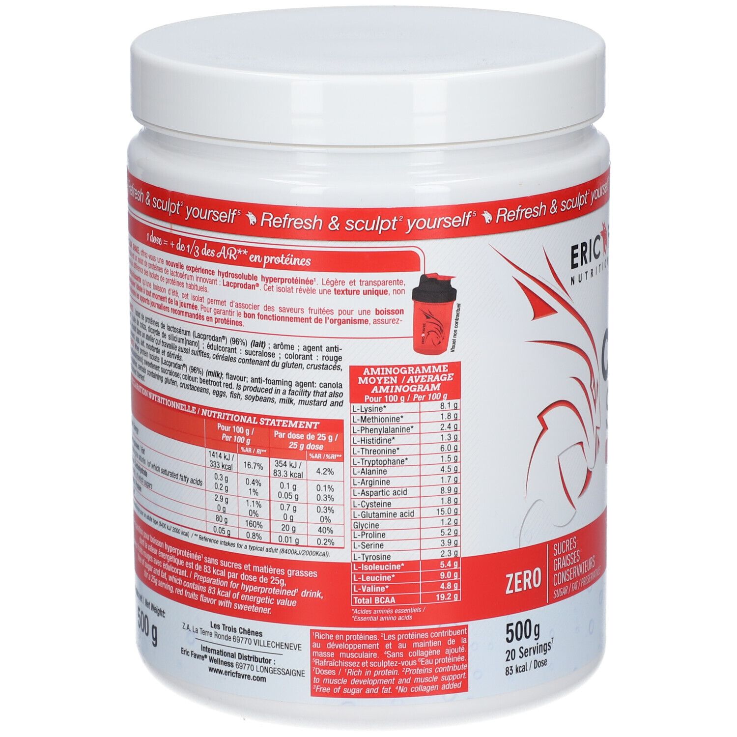 ERIC FAVRE Clear Shake - Iso Protein Water Saveur Fruits Rouges
