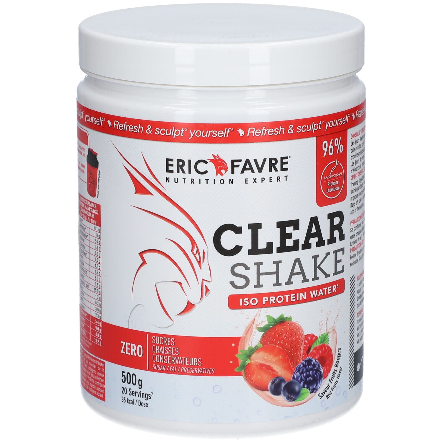 ERIC FAVRE Clear Shake - Iso Protein Water Saveur Fruits Rouges