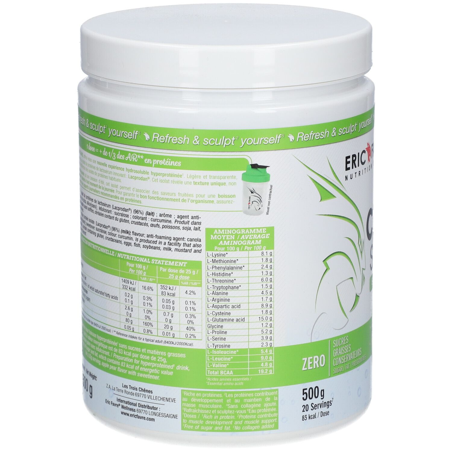 ERIC FAVRE Clear Shake - Iso Protein Water Saveur Pomme-Poire