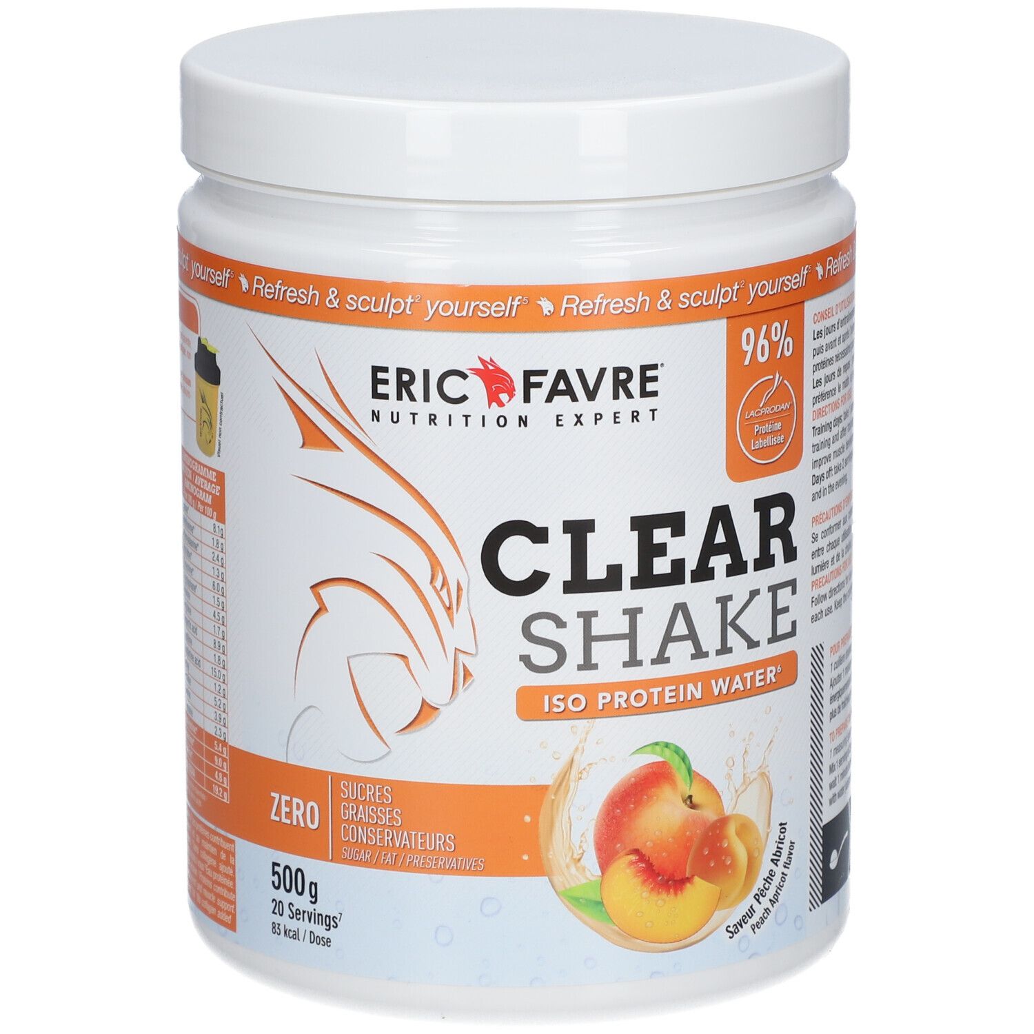 ERIC FAVRE Clear Shake - Iso Protein Water Saveur Pêche-Abricot