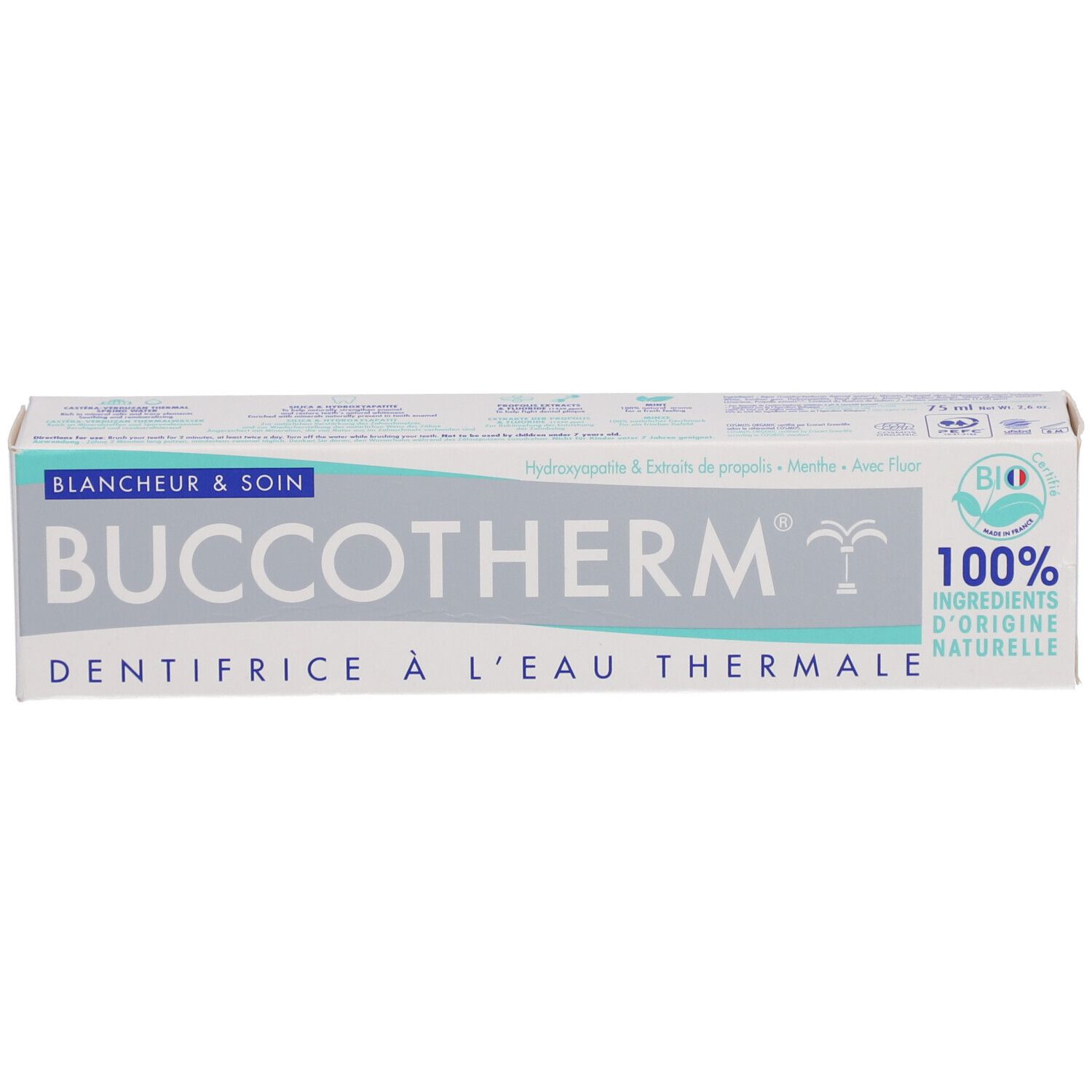 Buccotherm Dentifrice à l'Eau Thermale Blancheur & Soin Bio