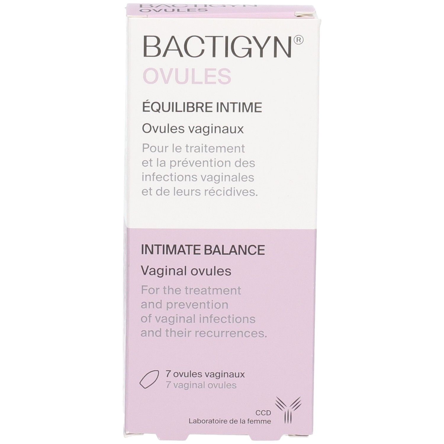 BACTIGYN OVULES Boîte, 7 ovules vaginaux. Pour le traitement et la prévention des infections vaginales.